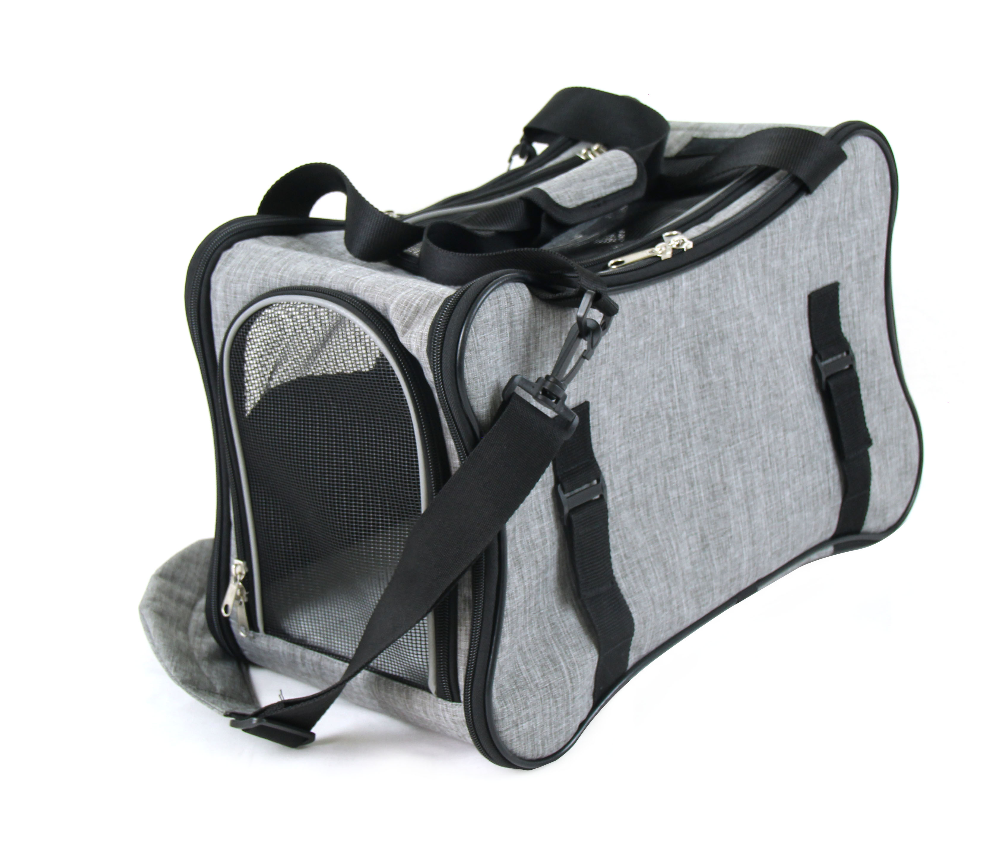 swisspet Transporttasche Mora schwarz/grau