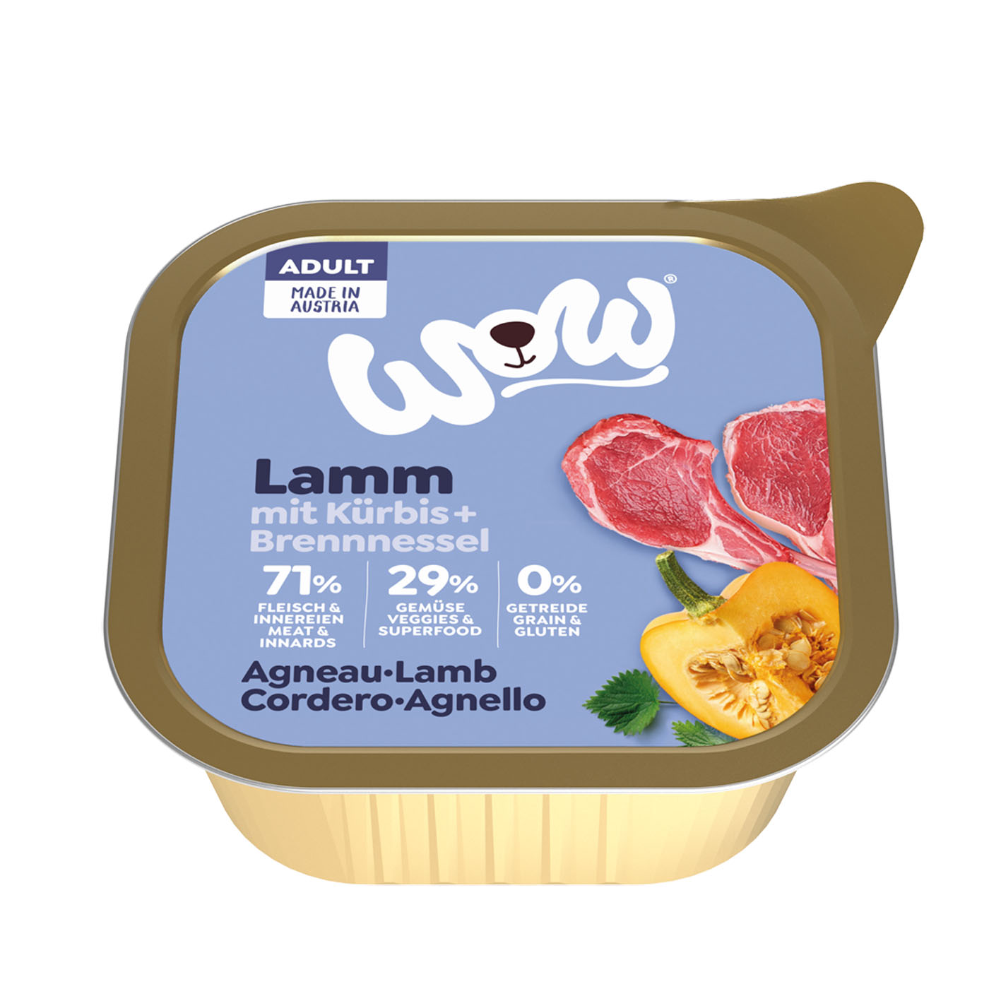 WOW Adult agneau avec citrouille, 150g