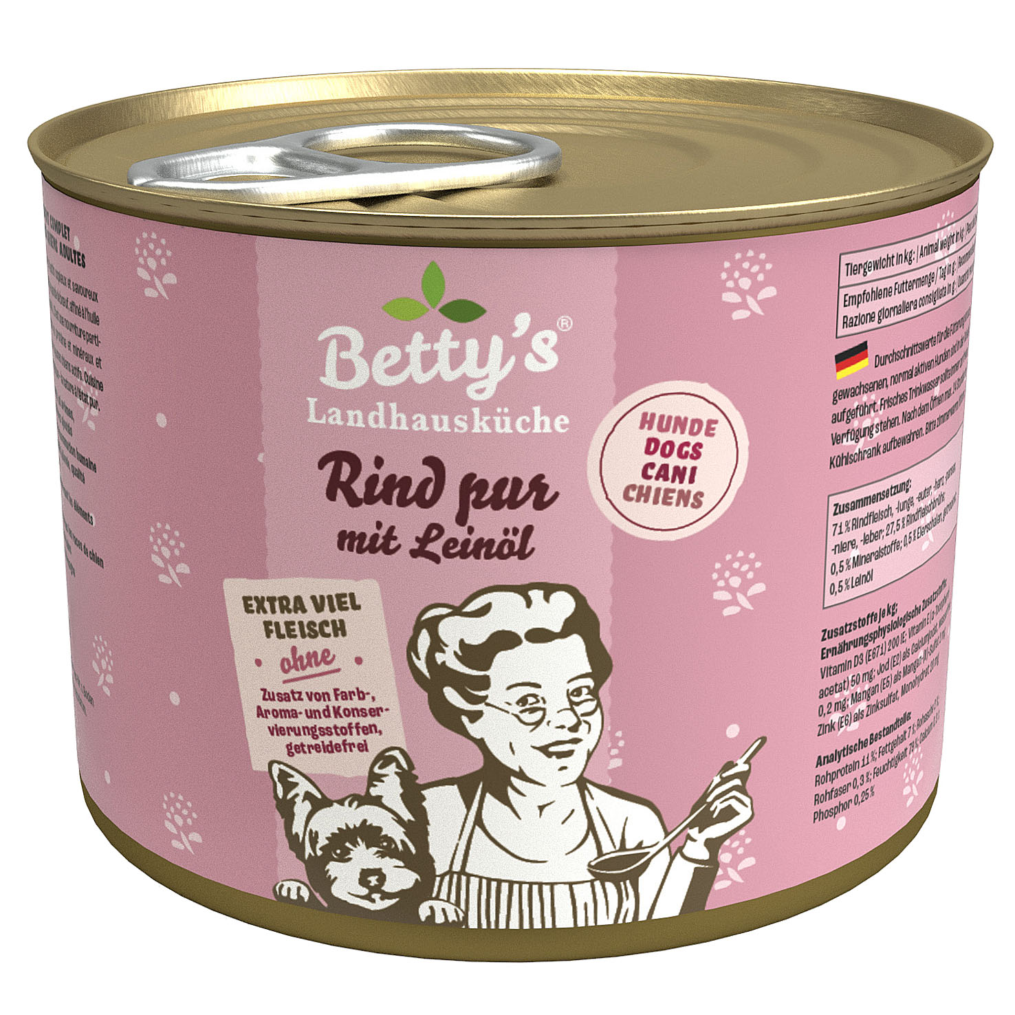 Betty's Landhausküche bœuf & huile de lin, 200g