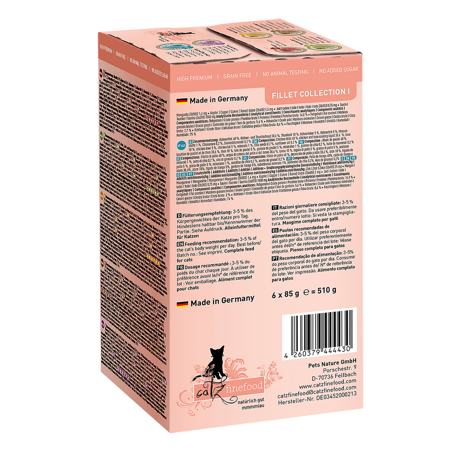 Catz finefood Fillets Multipack, 6x85g