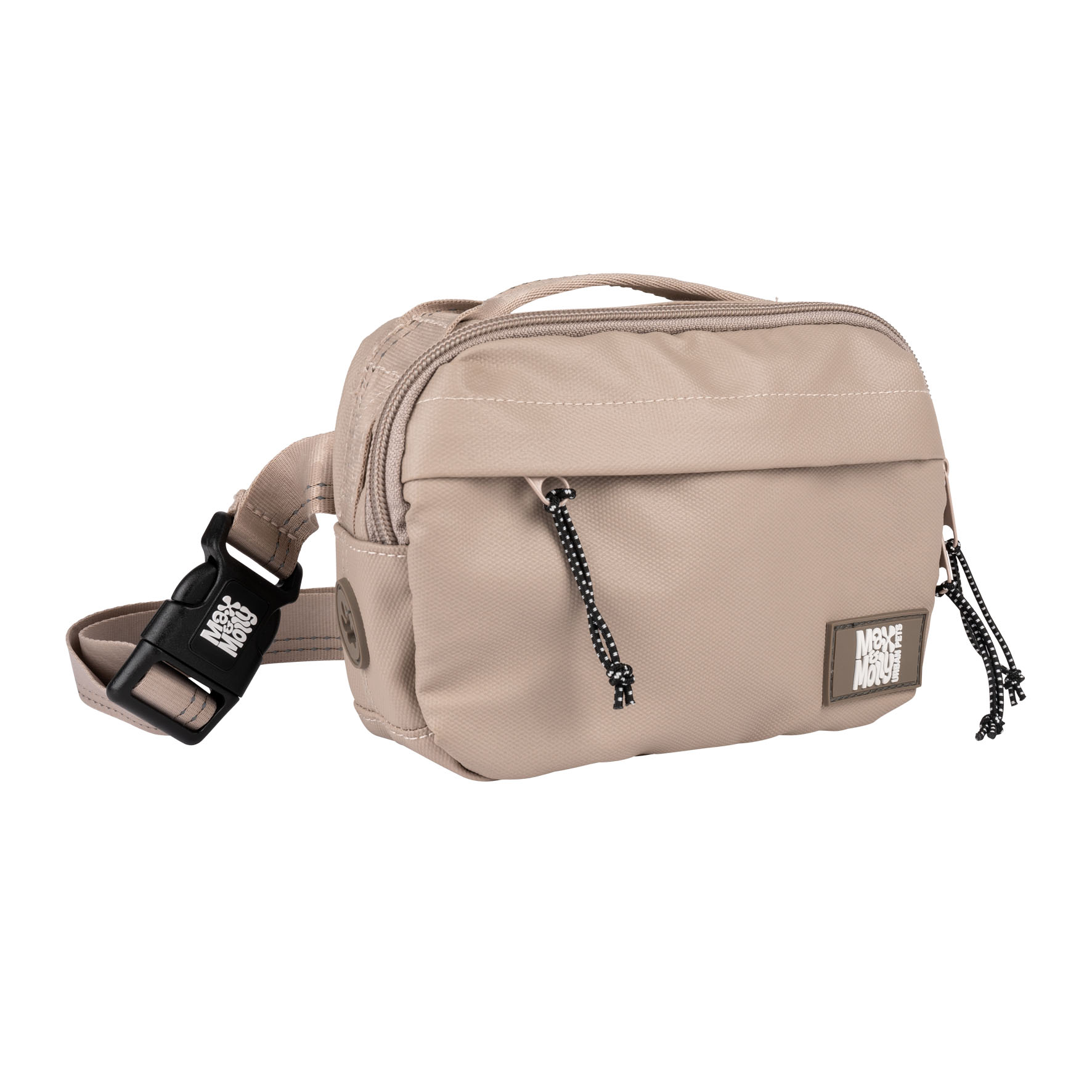 Max&Moll Hundetasche Matrix 2.0 sand, L:18cm H:12cm B:6cm, Gurtt:125cm