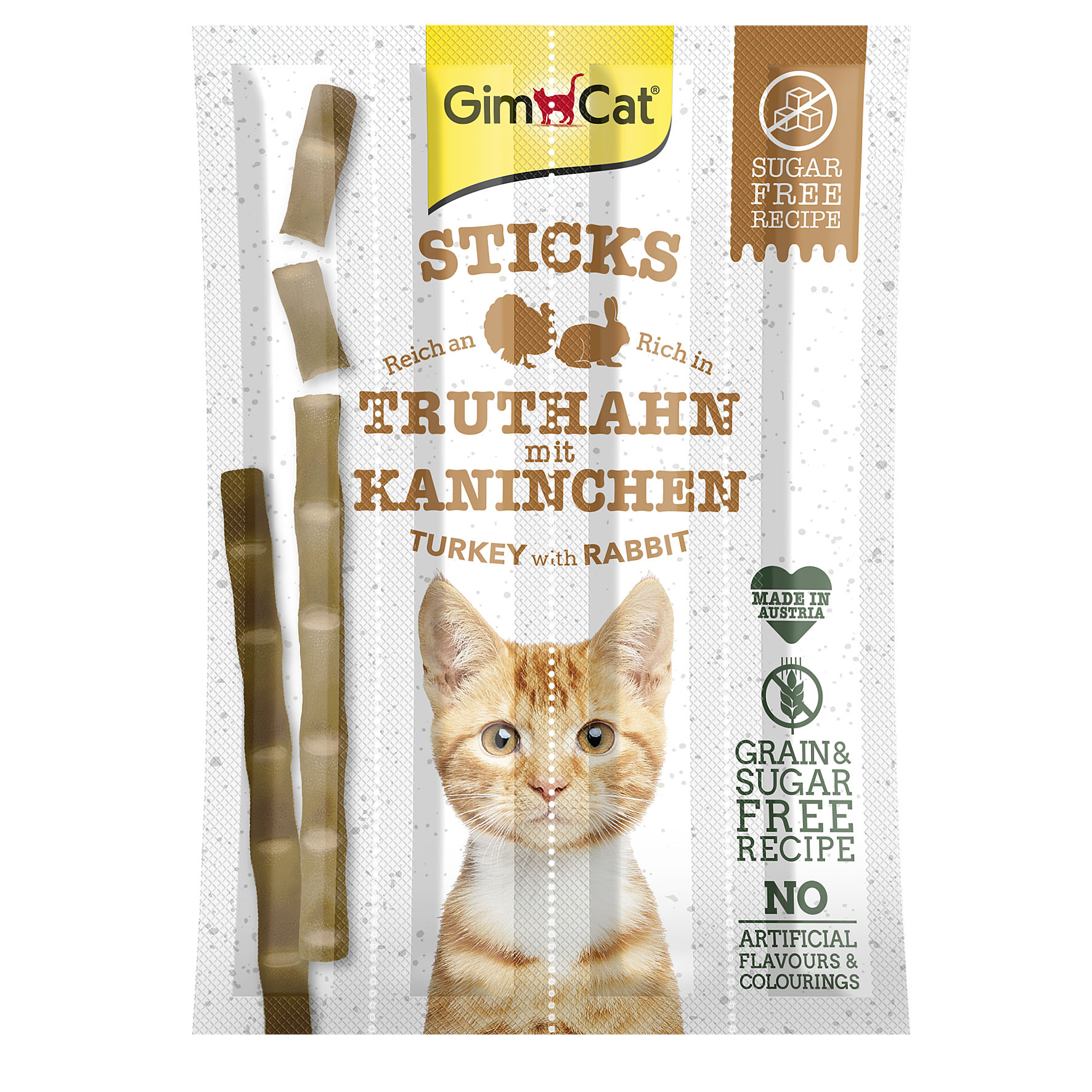 GimCat Sticks Truthahn und Kaninchen, 4Stk.