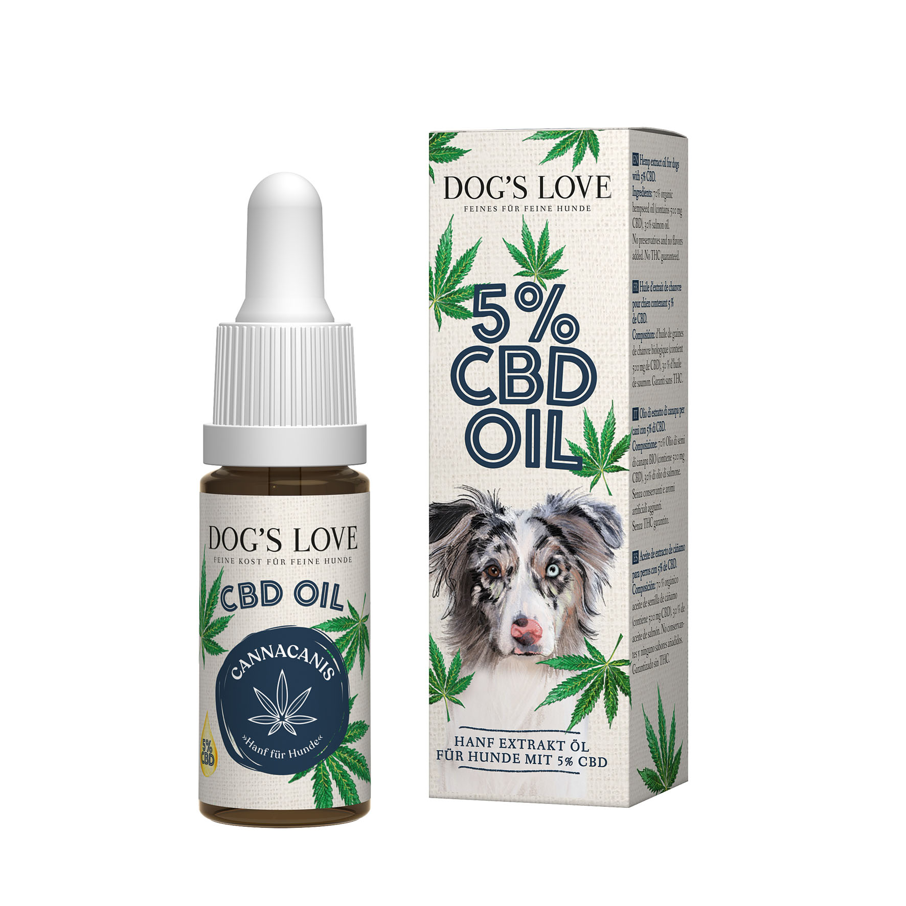 DOG'S LOVE Olio di CBD al 5% di Canna
