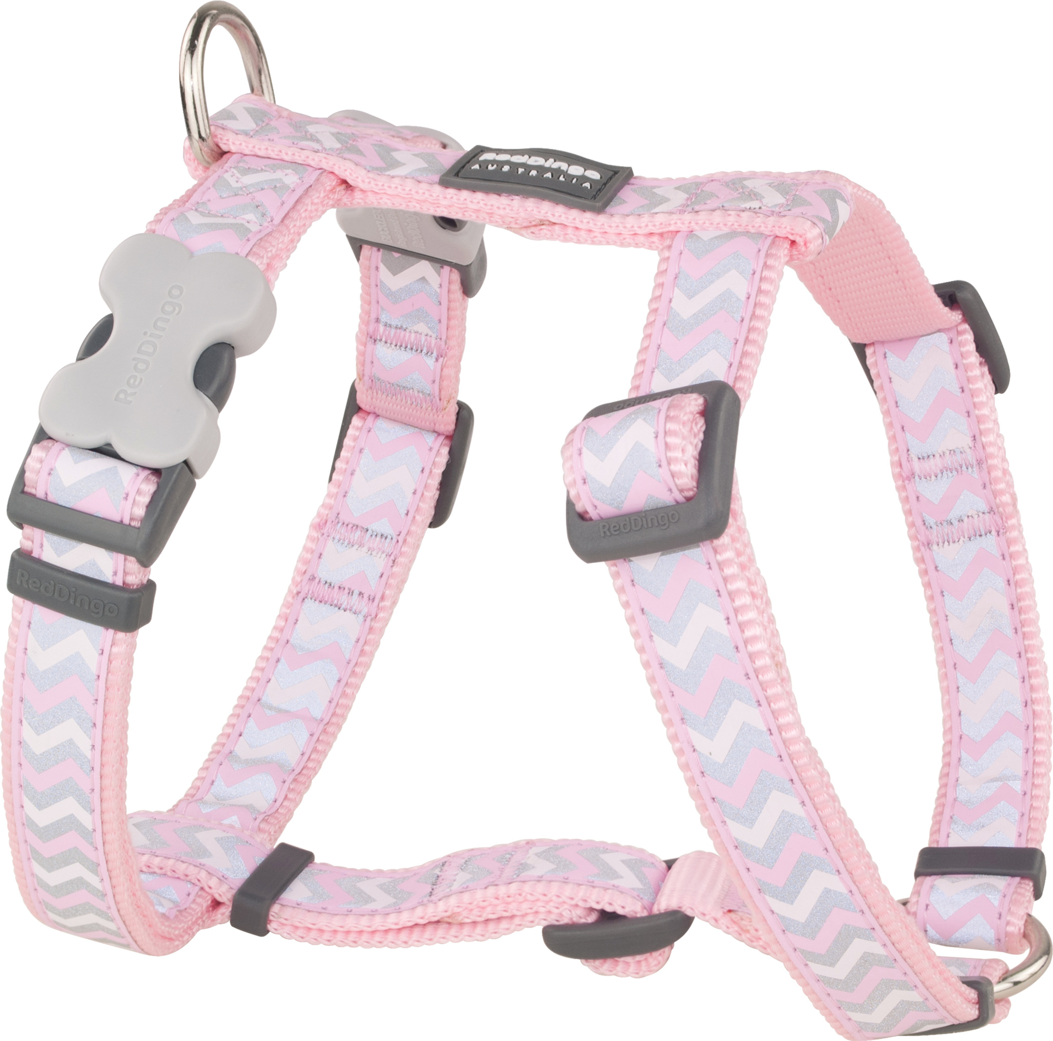 RedDingo Geschirr Reflective Ziggy Pink M