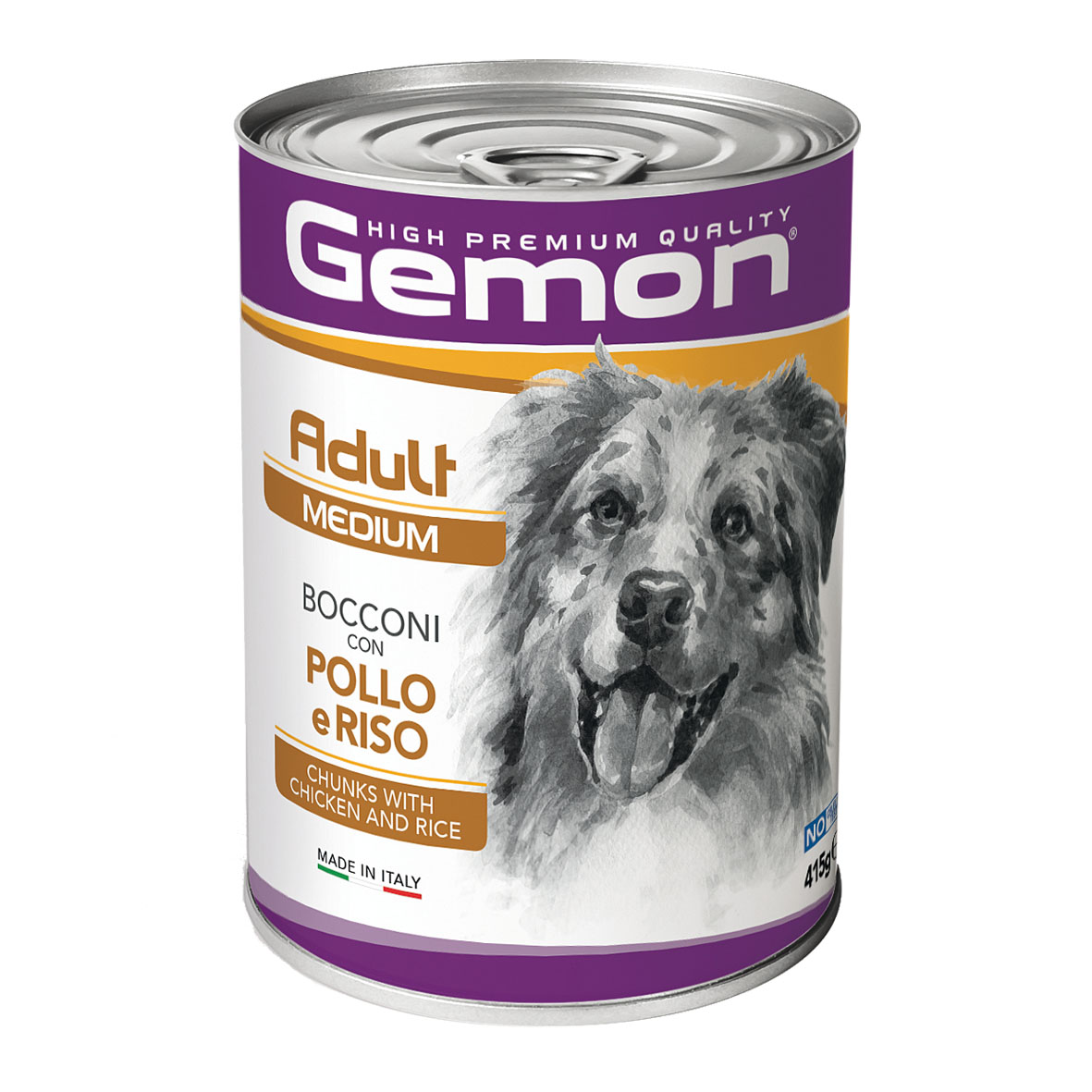 Gemon chien adulte moyen poulet, 415g