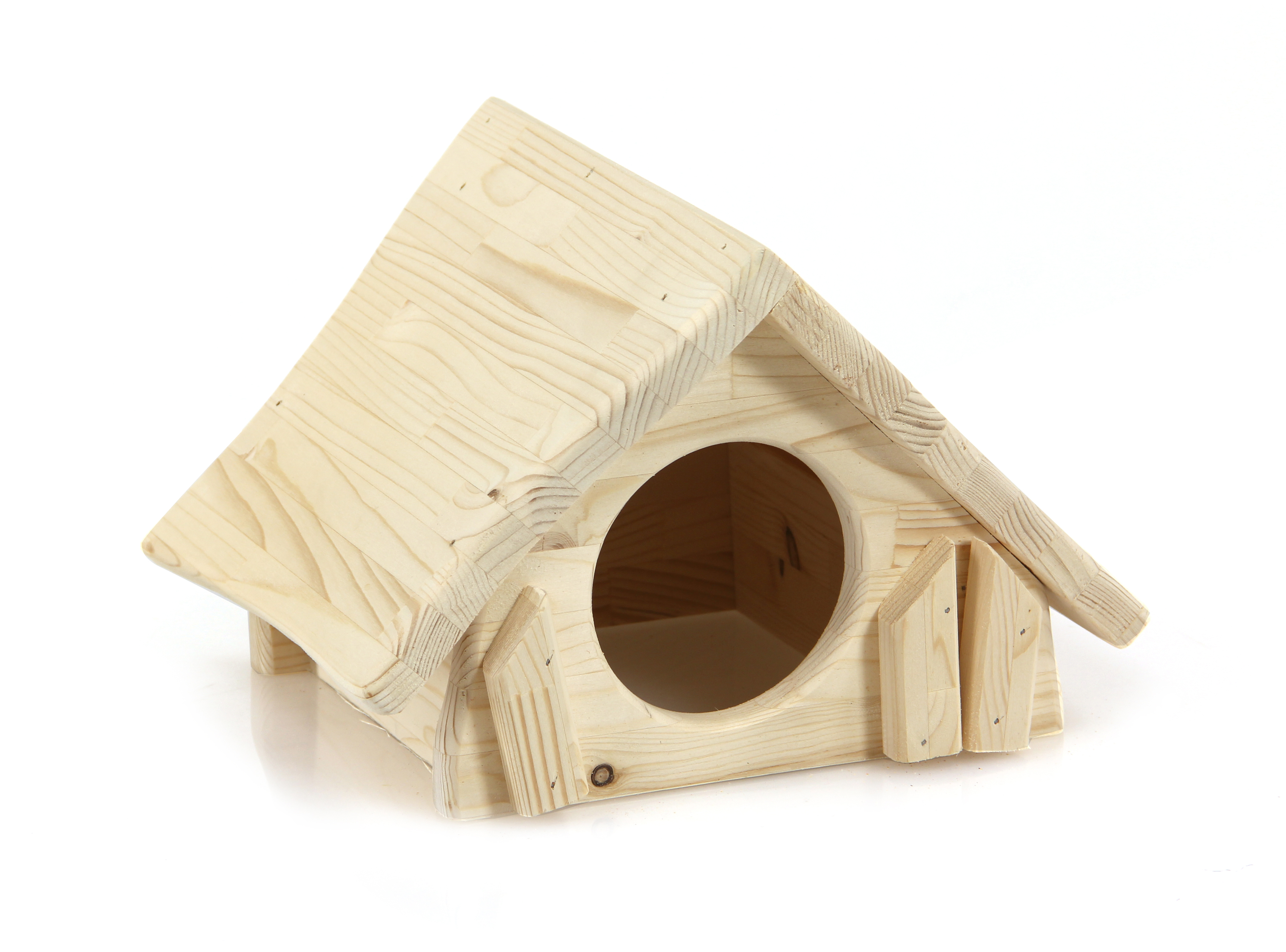 Maison en bois naturelle Bungalow, 32x27x21cm
