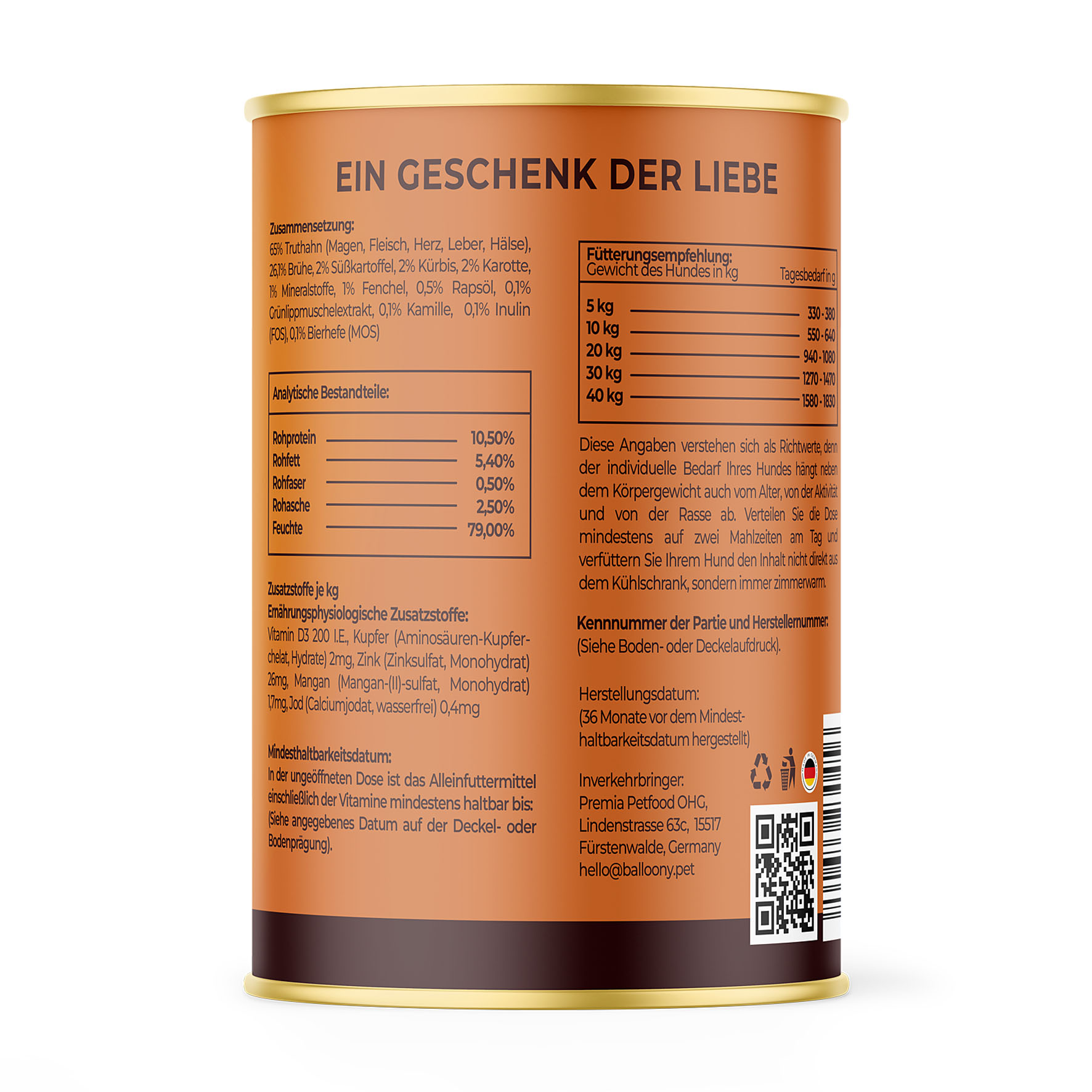 Balloony Sensitive Truthahn 400g