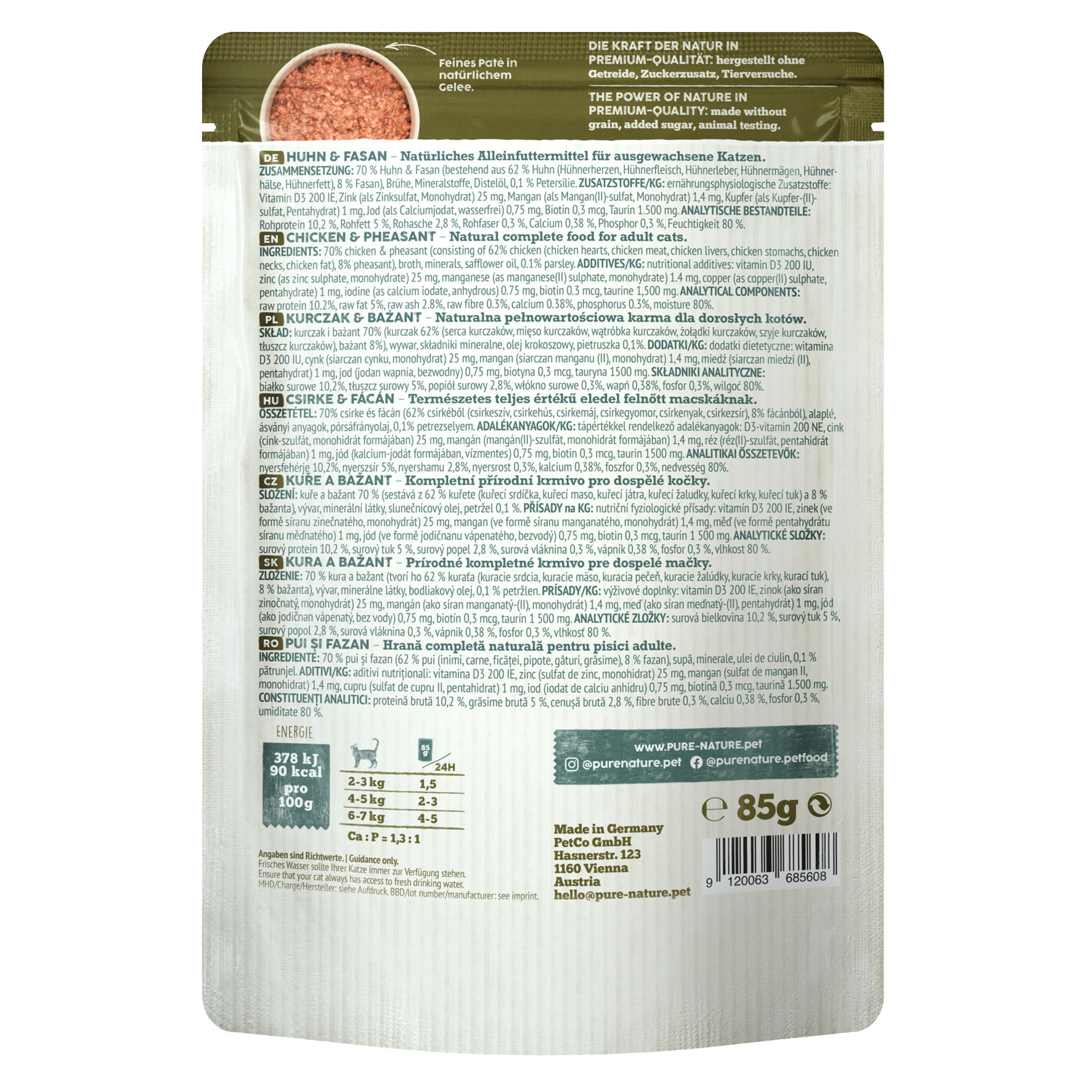 PureNature Huhn und Fasan mit Petersilie, 85g