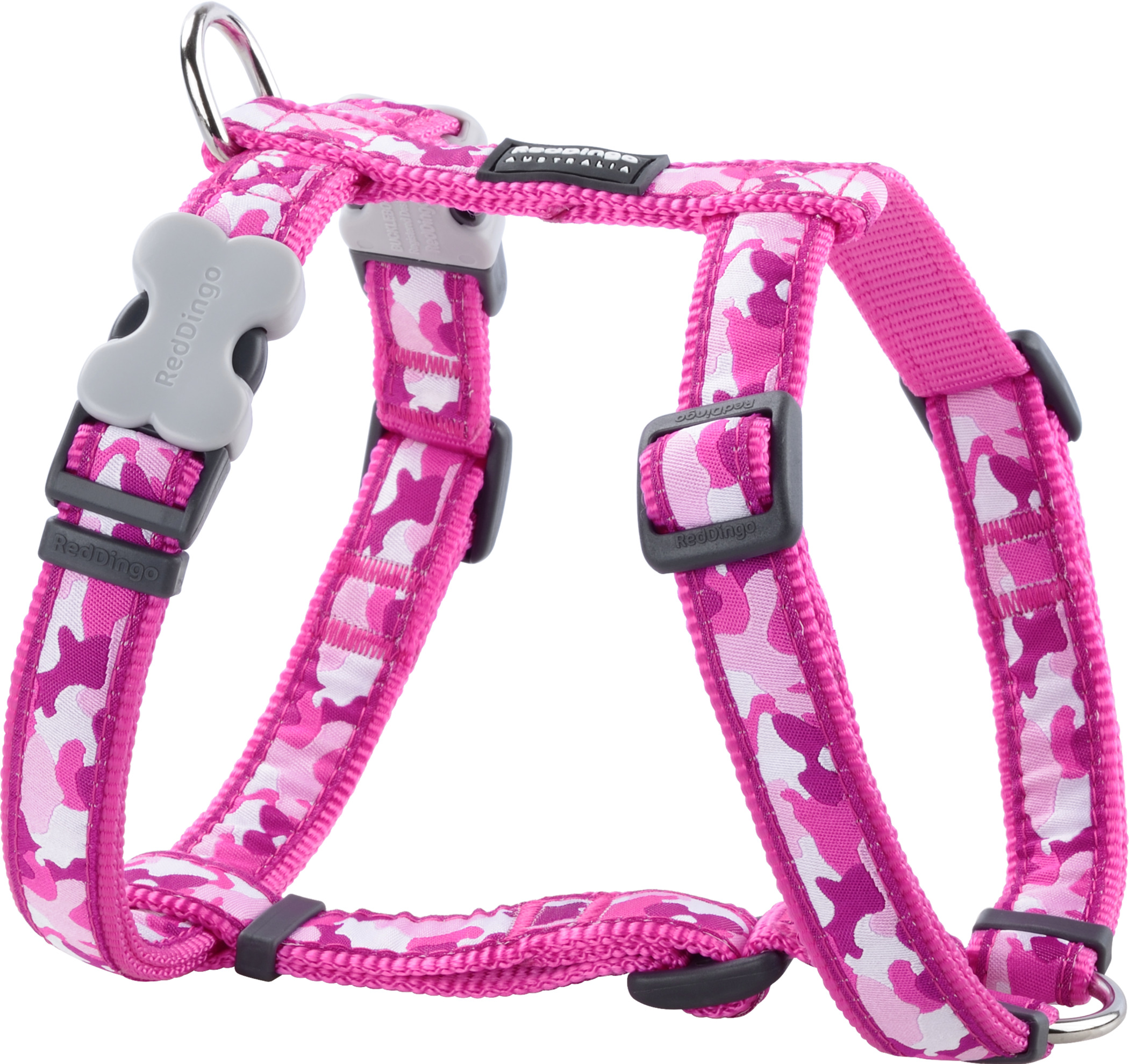 RedDingo Geschirr Design Camouflage Hot Pink M