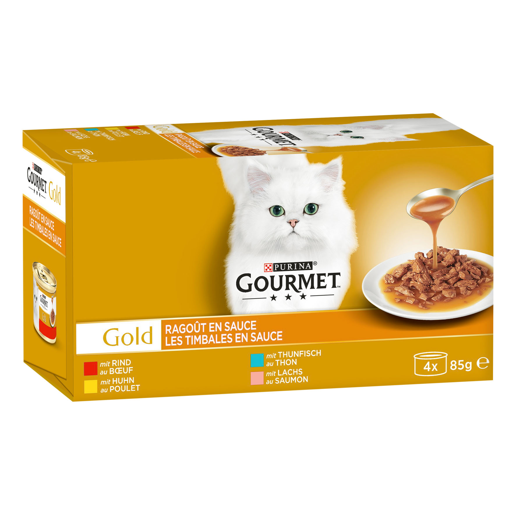 Purina Gourmet Gold Sauce Delight au poulet, 4x85g