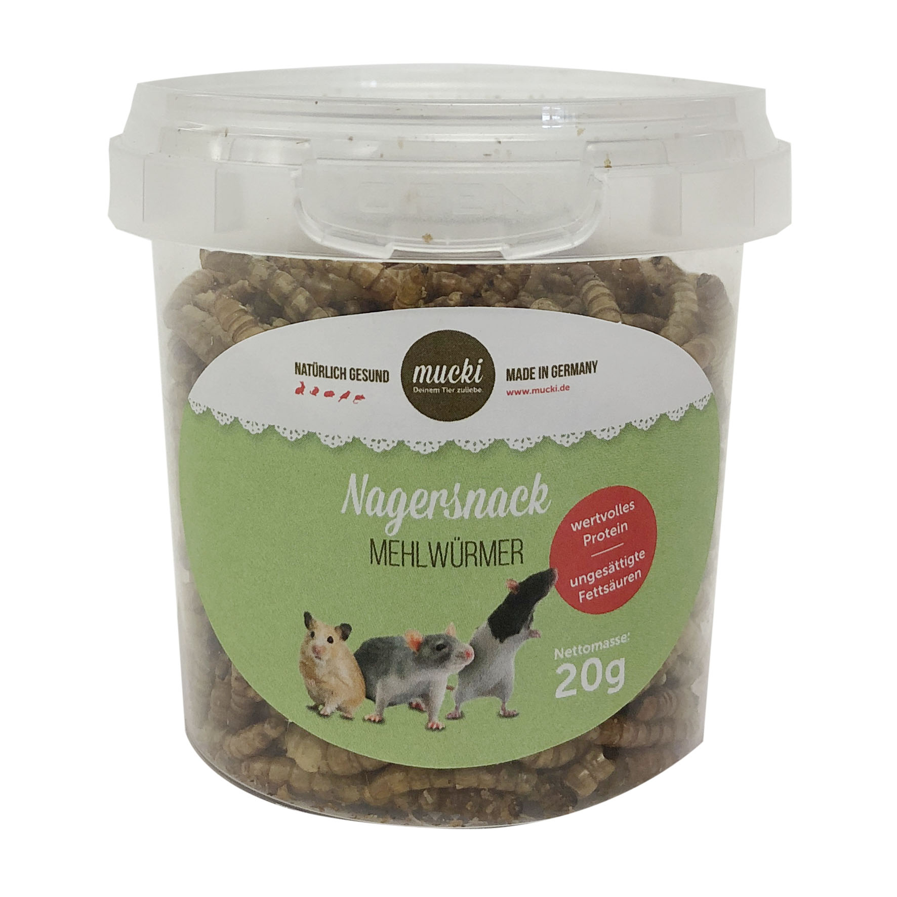 Mucki vermi da pasto per roditori 20g