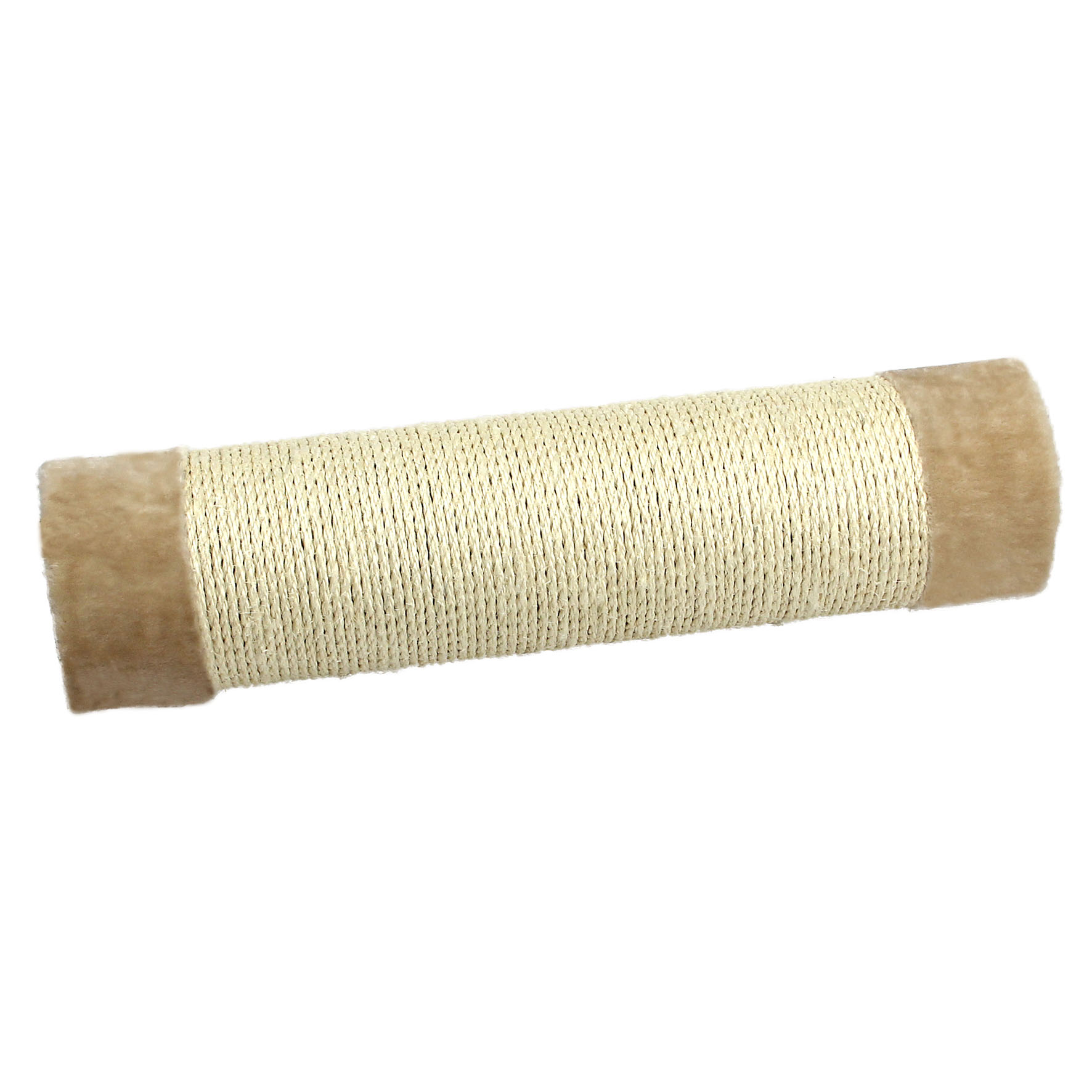 Colonne en sisal avec peluche, beige, 15x50cm