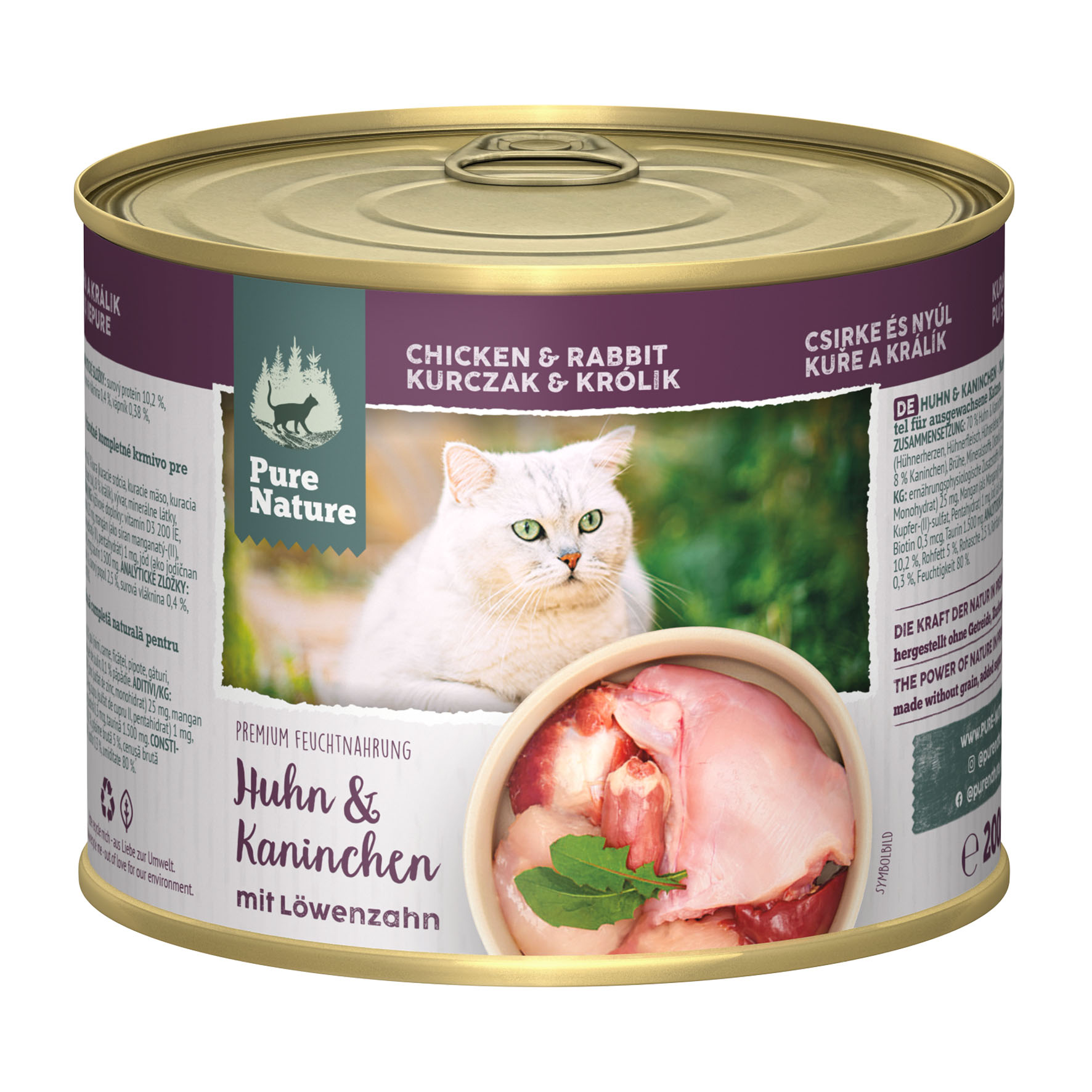 PureNature Huhn und Kaninchen mit Löwenzahn, 200g