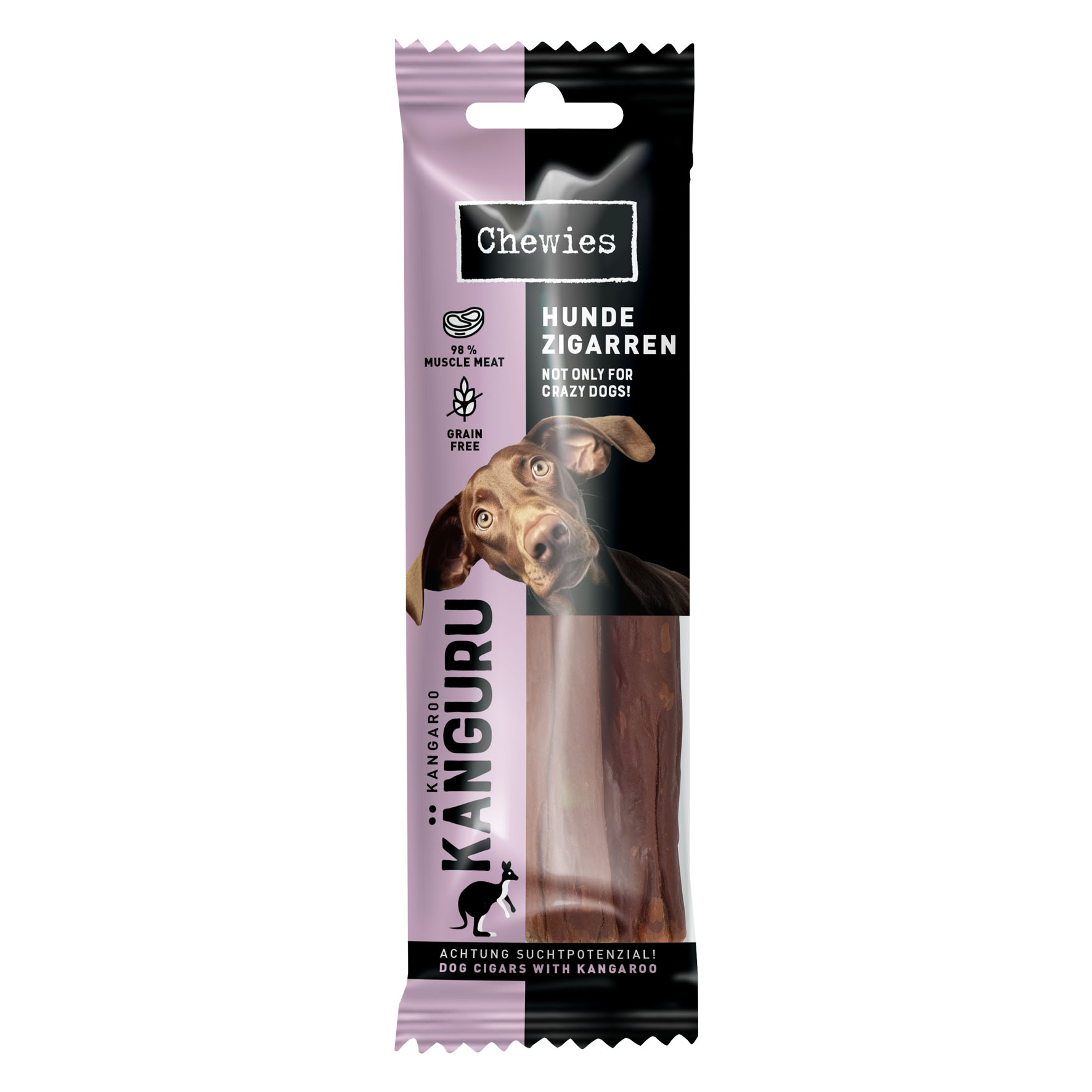 Chewies cigares pour chiens kangourou 75g