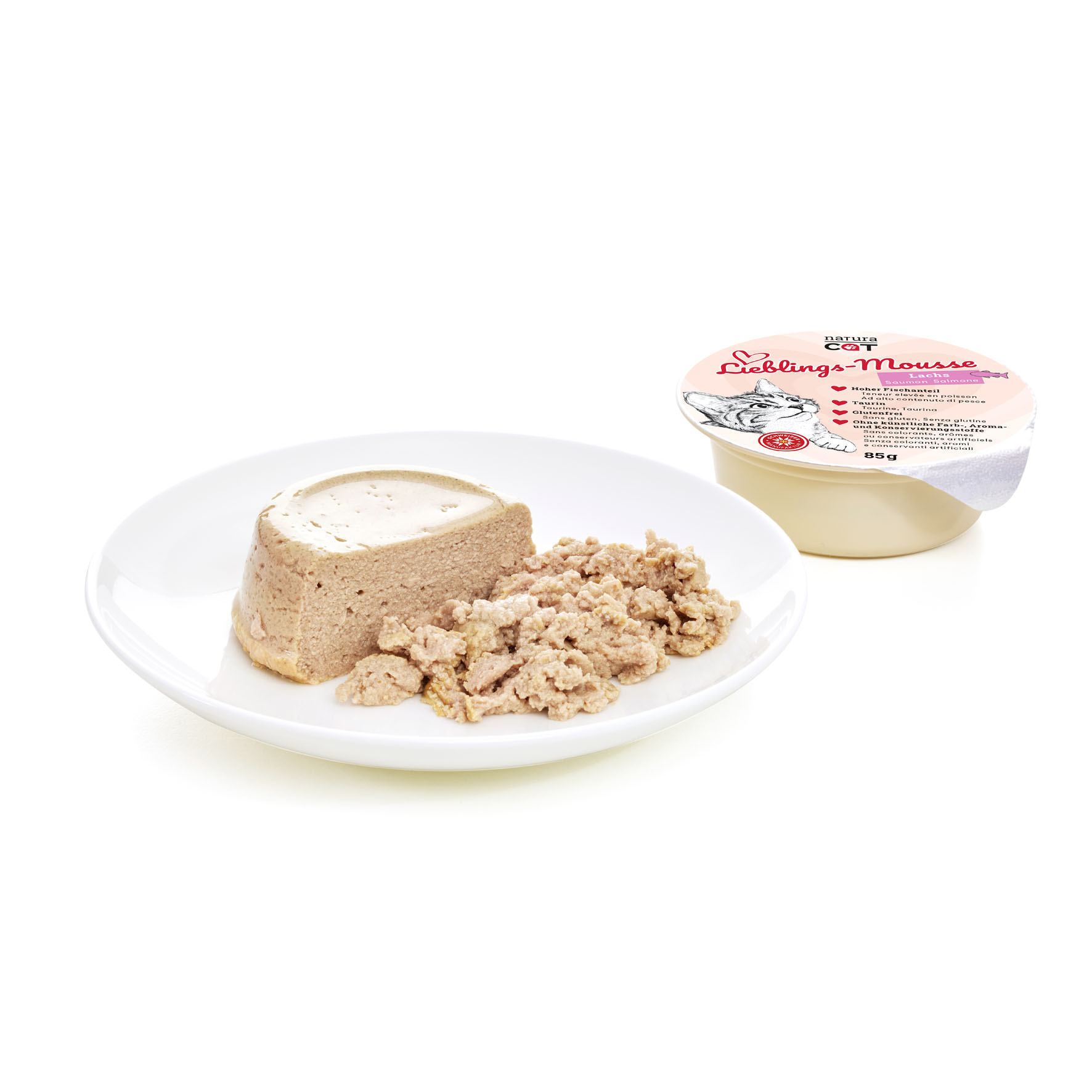 Foodwaste-NaturaCat favourite mousse salmon, 12x85g