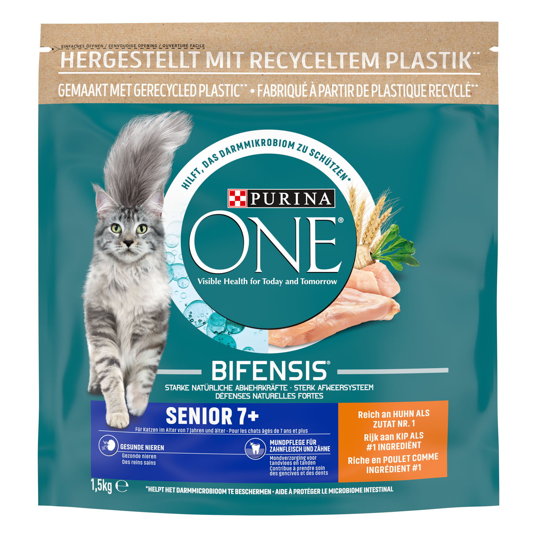 Purina ONE Senior 7+ Poulet & grains entiers, 1.5kg