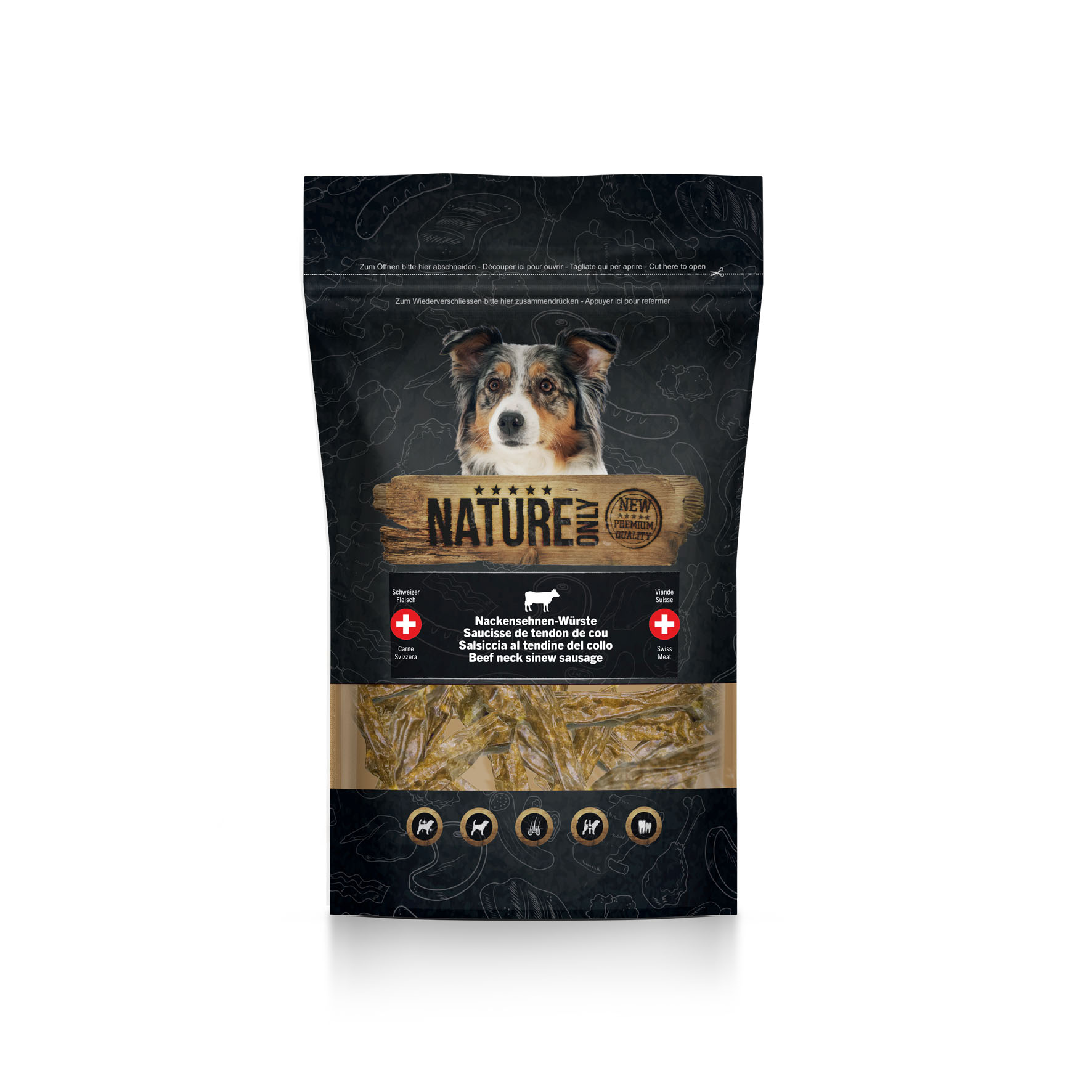 Nature Only Saucisse de tendon de cou de boeuf, 100g