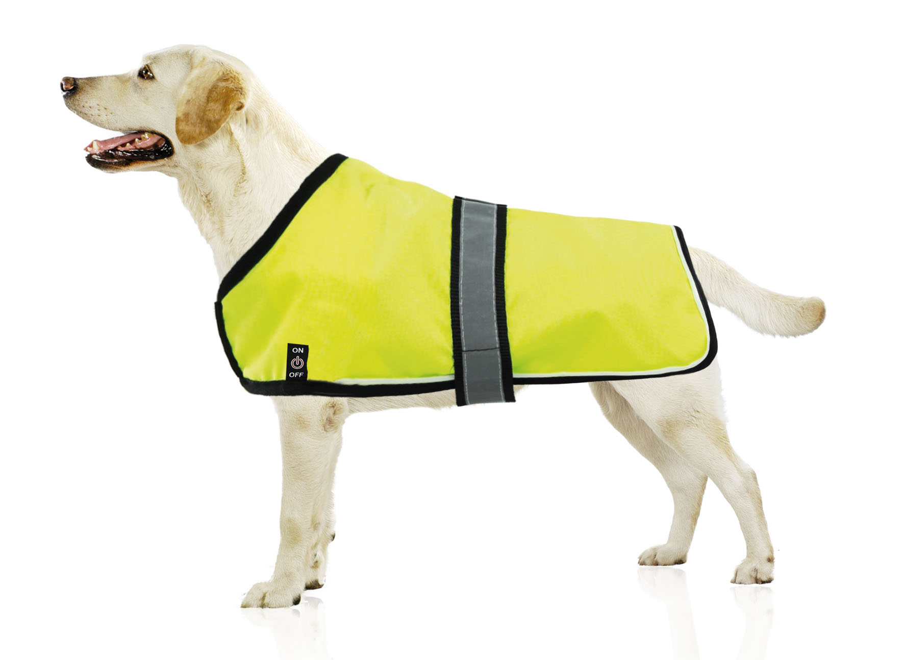 swisspet manteau lumineux jaune avec LED rouge