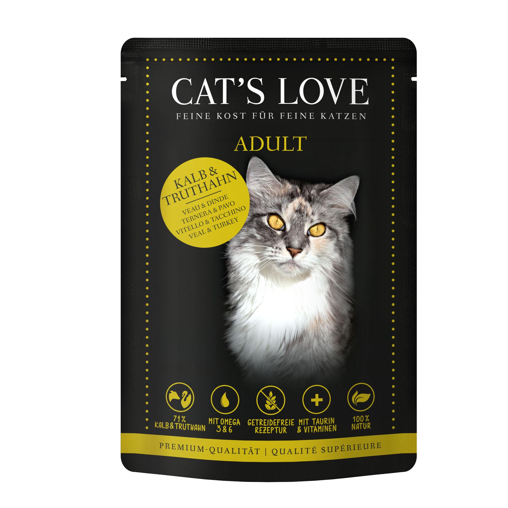 Cat‘s Love Adult Kalb & Truthahn, 85g