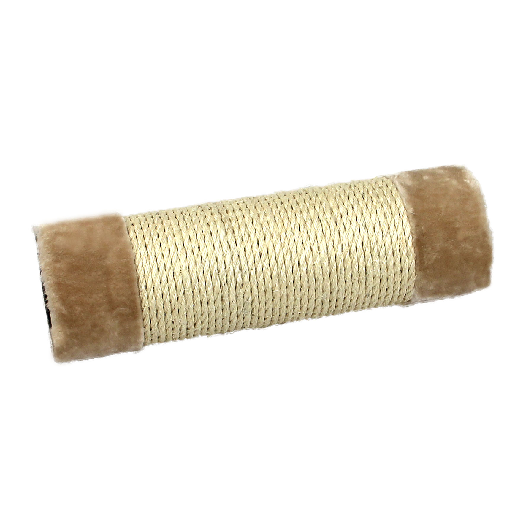 Säule Sisal mit Plüsch, beige D=12cm