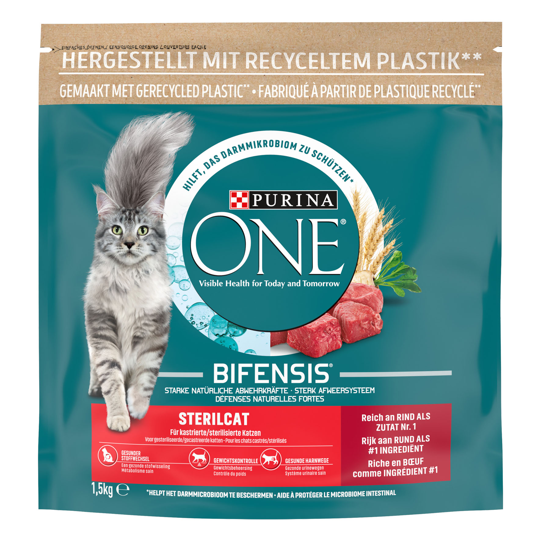 Purina ONE Sterilcat Rind & Weizen, 1.5kg