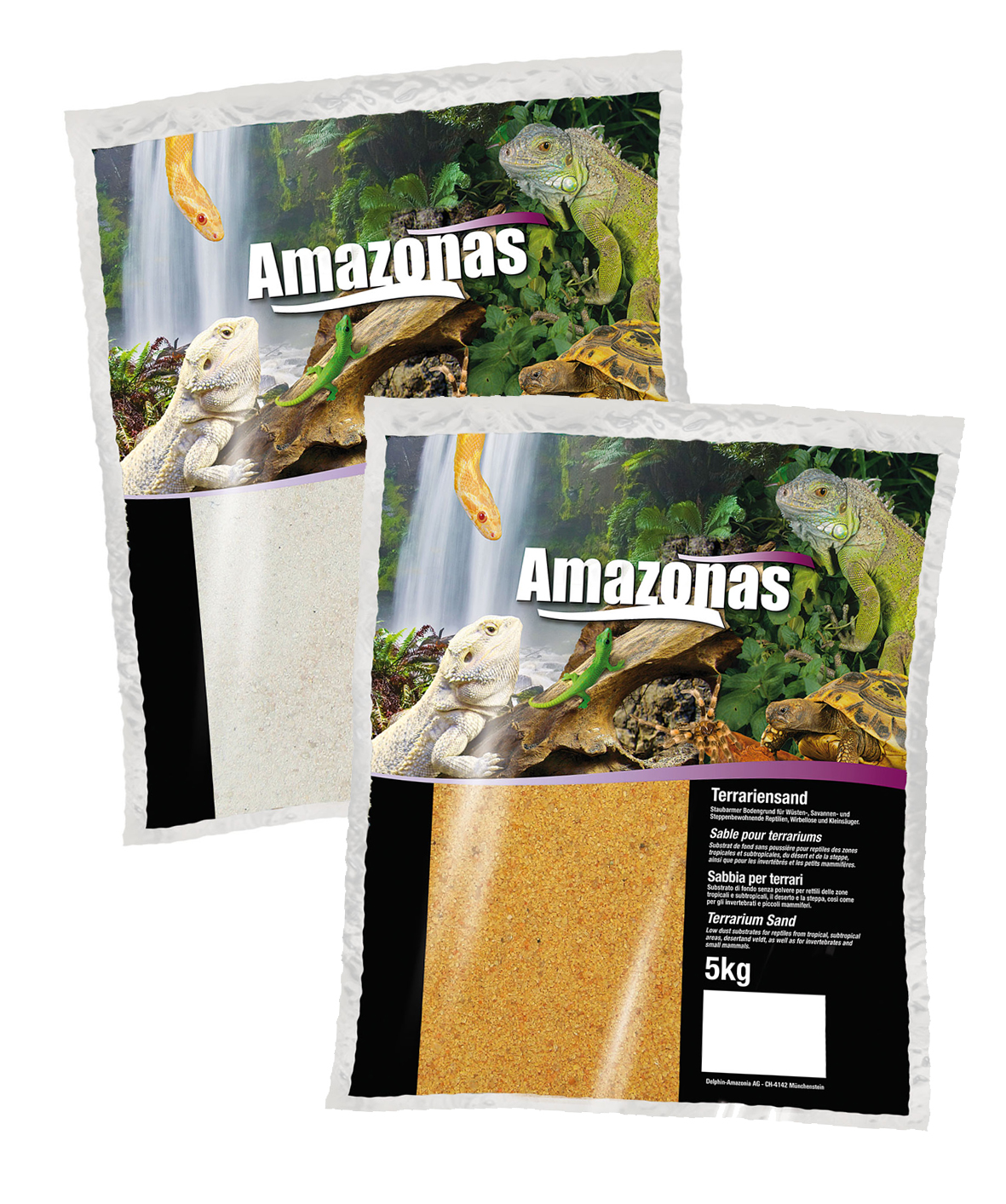 Amazonas Terrariensand, verschiedene Farben