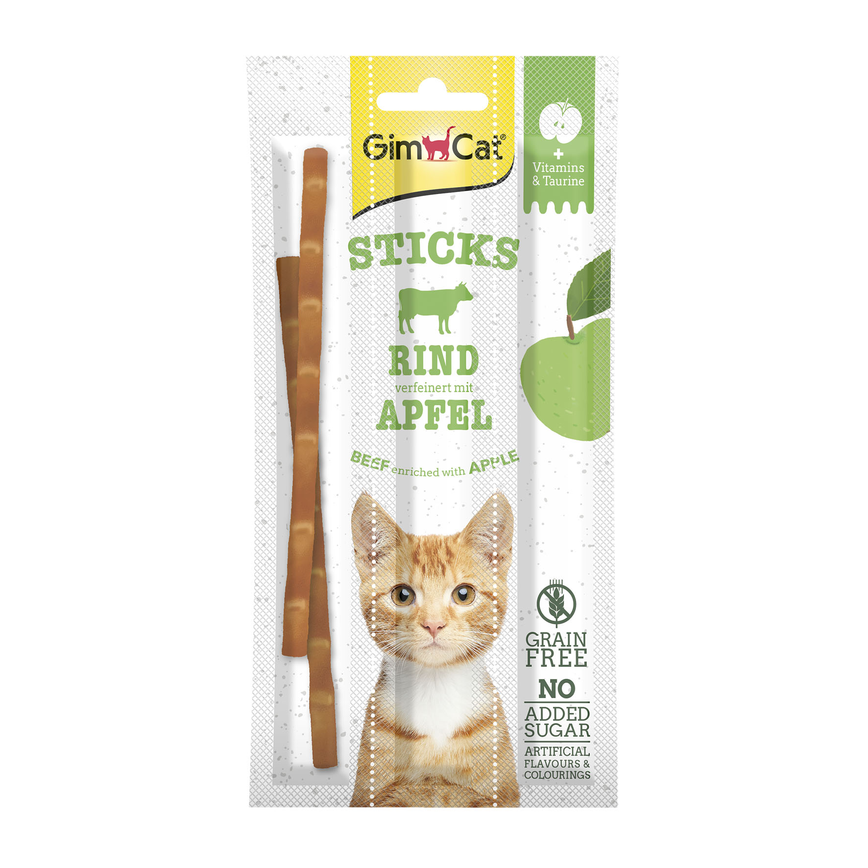 GimCat Superfood Duo-Sticks, Rind & Apfel, 3Stk.