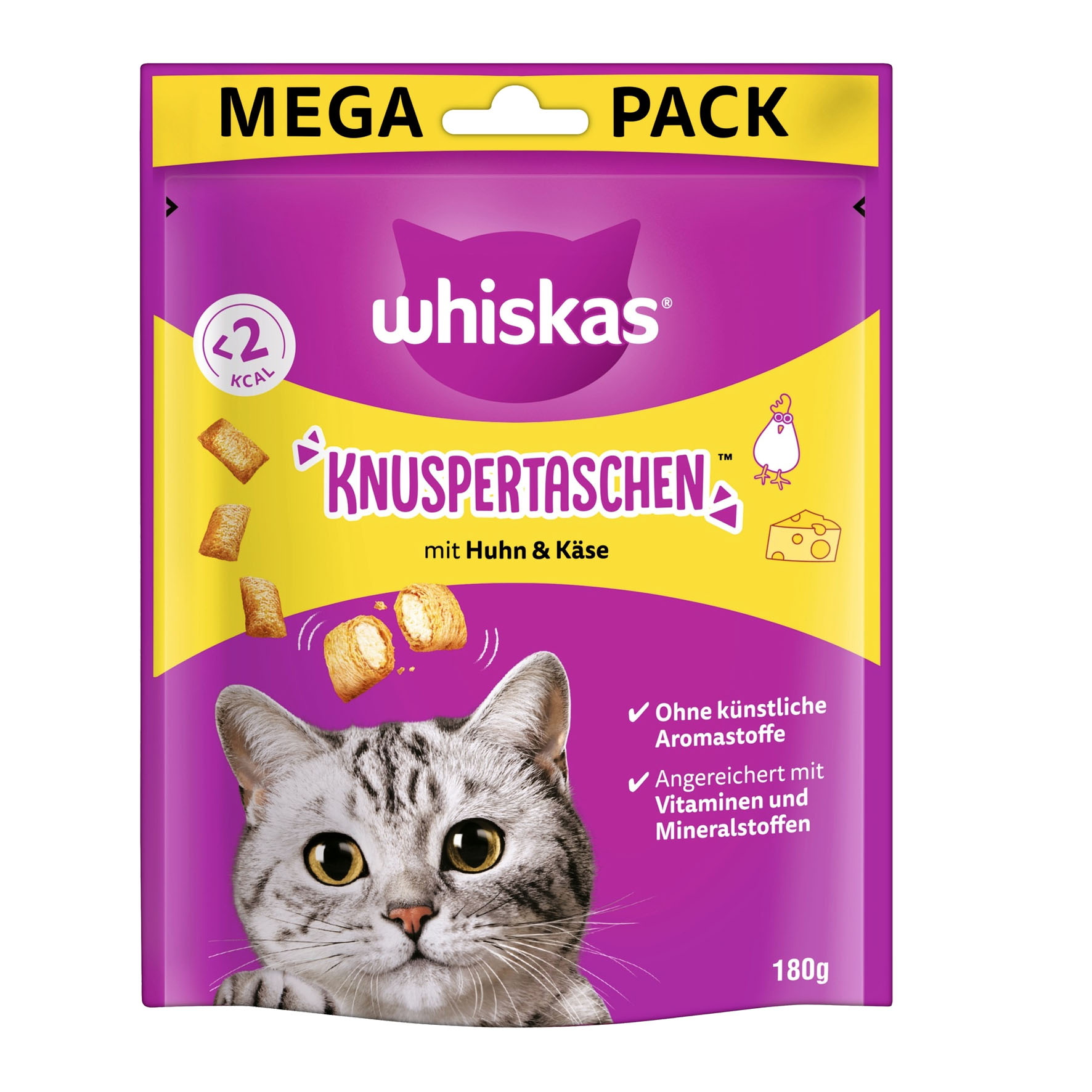 Whiskas Knuspertaschen Chicken&Cheese 180g