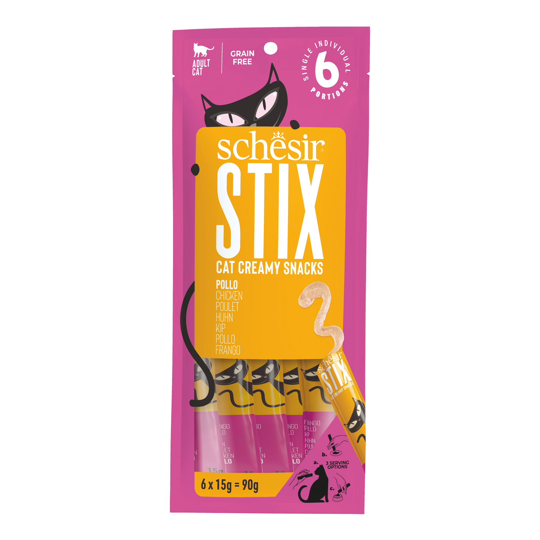 Schesir Stix Poulet, 6x15g