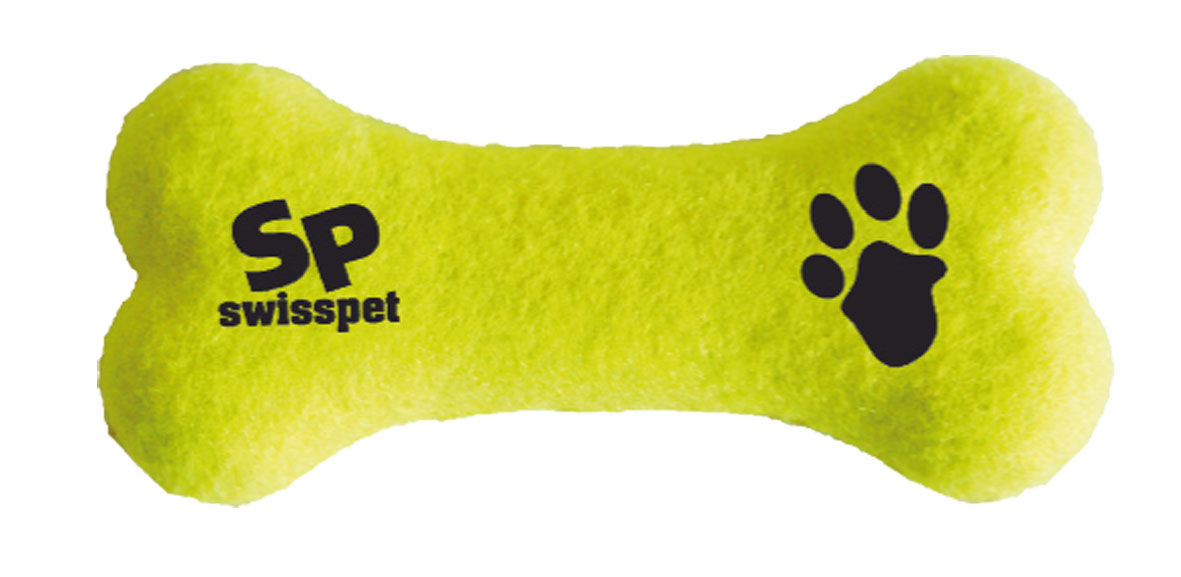 swisspet Hundespielzeug Smash & Play Tennisknochen
