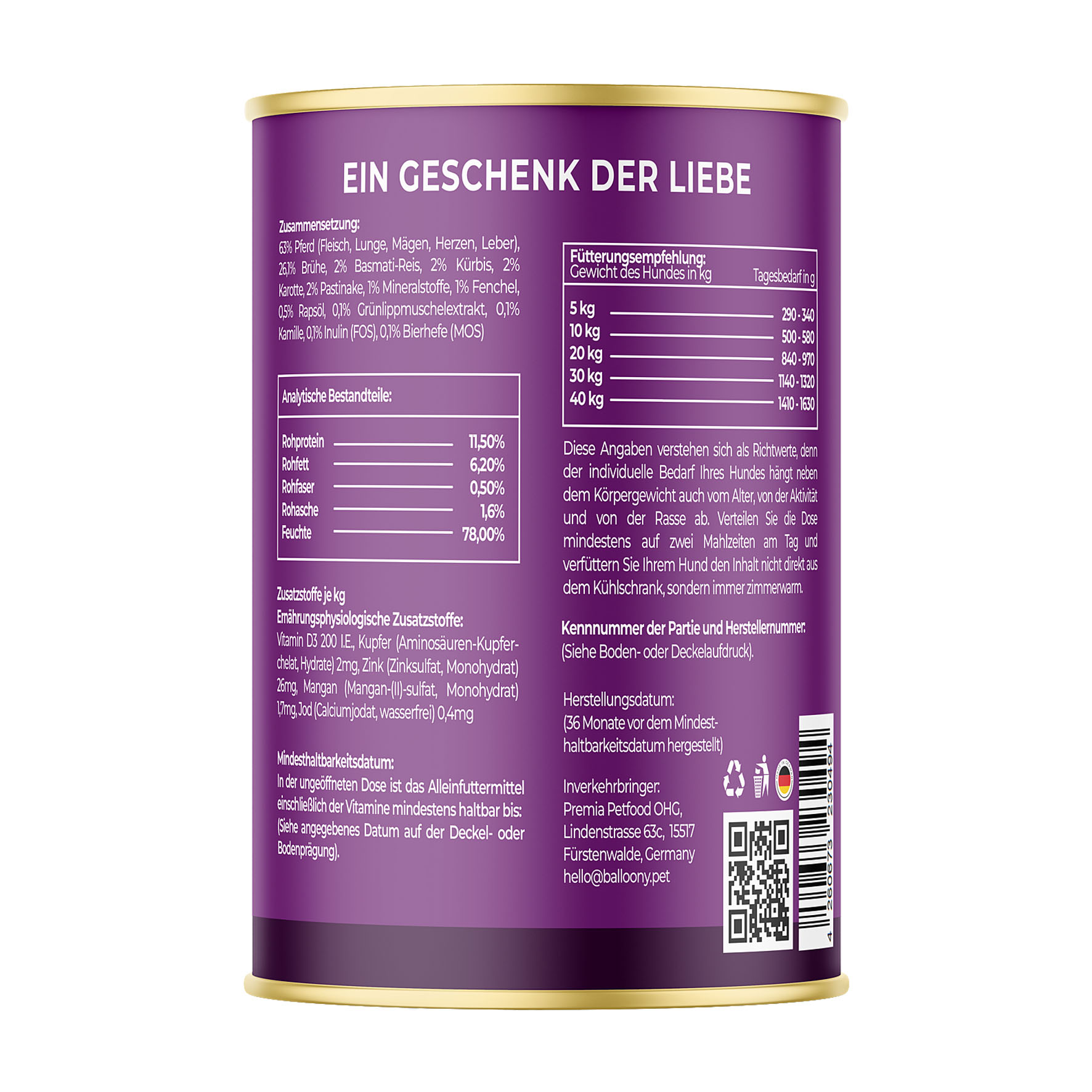 Balloony Sensitive cheval 400g