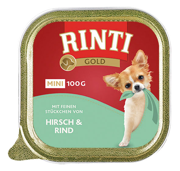 Rinti Gold Mini Hirsch & Rind, 100g
