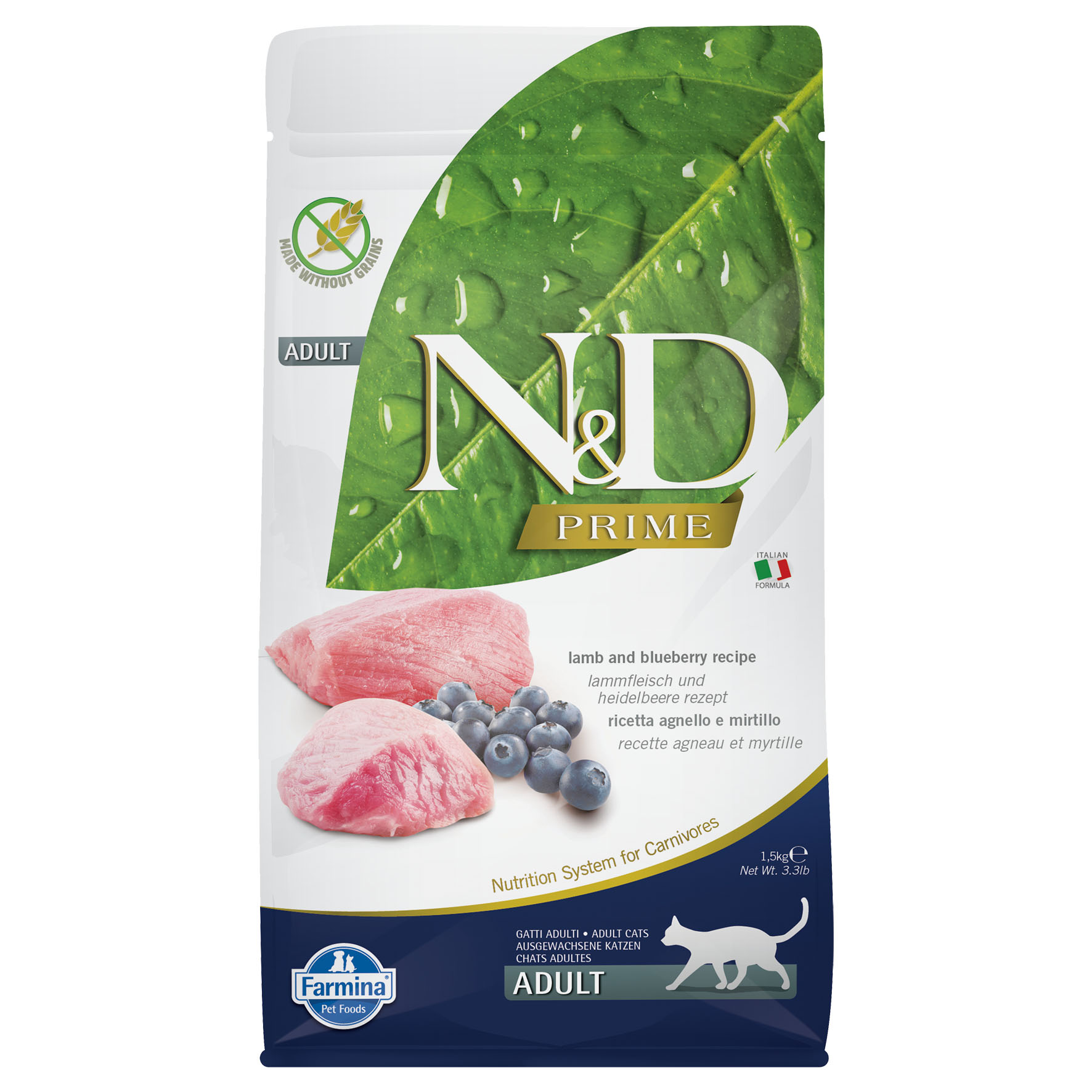 Farmina Cat Prime Adult Lamm & Heidelbeere, 1.5kg