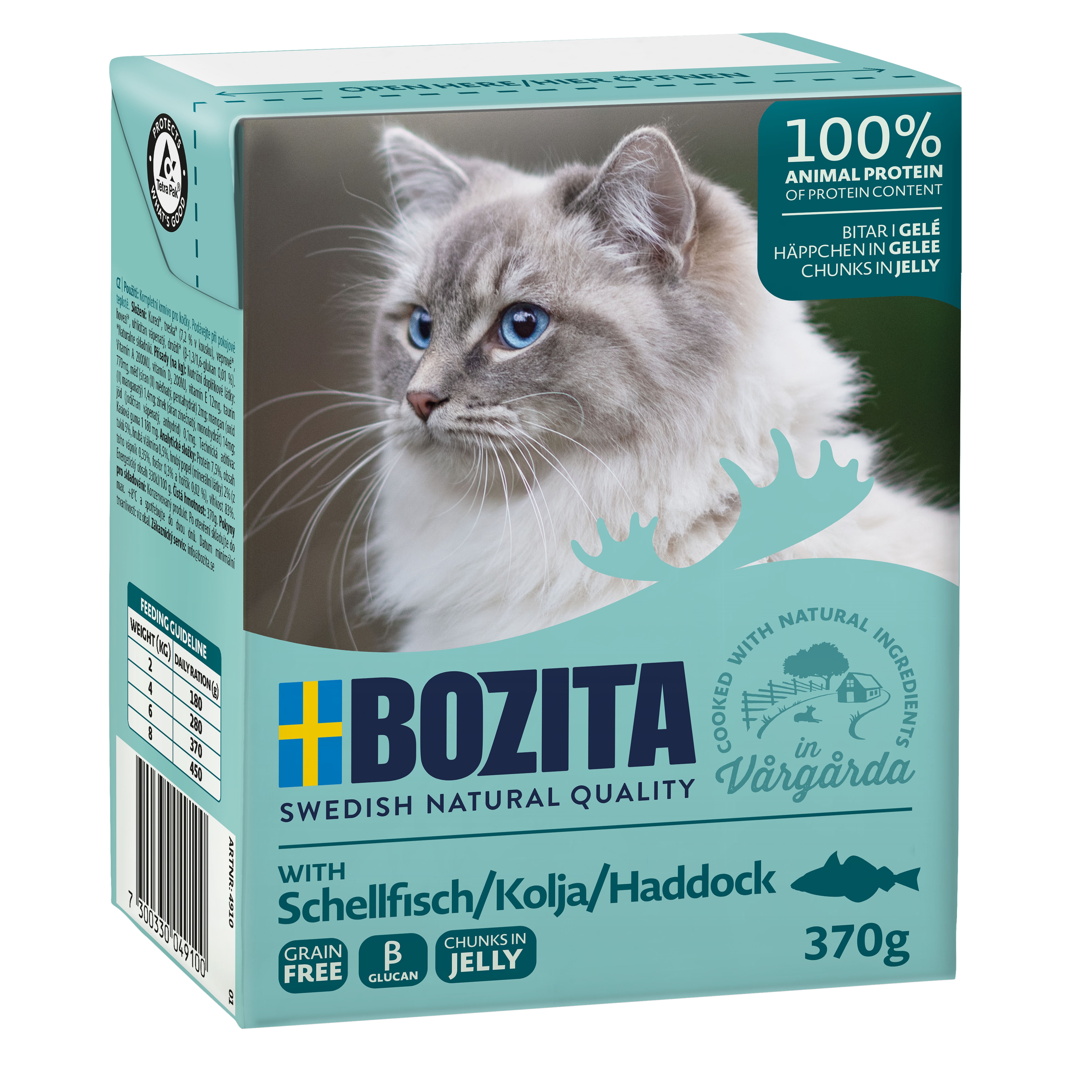 Bozita Bouchées en Gelée avec églefin, 370g