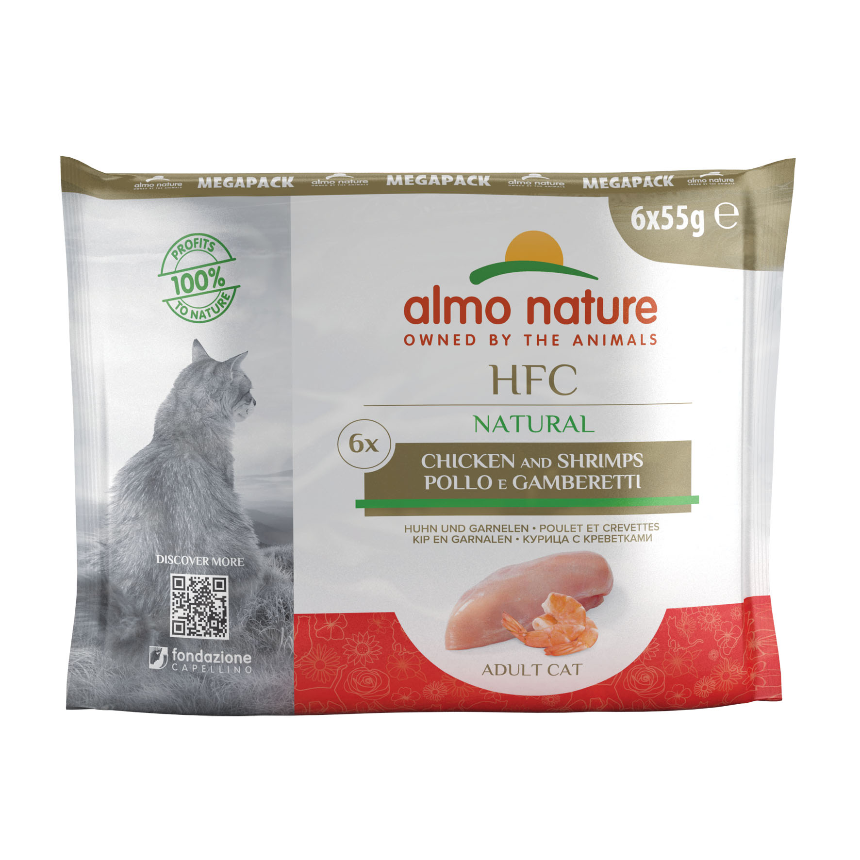Almo HFC Natural Huhn & Garnelen 6x55g