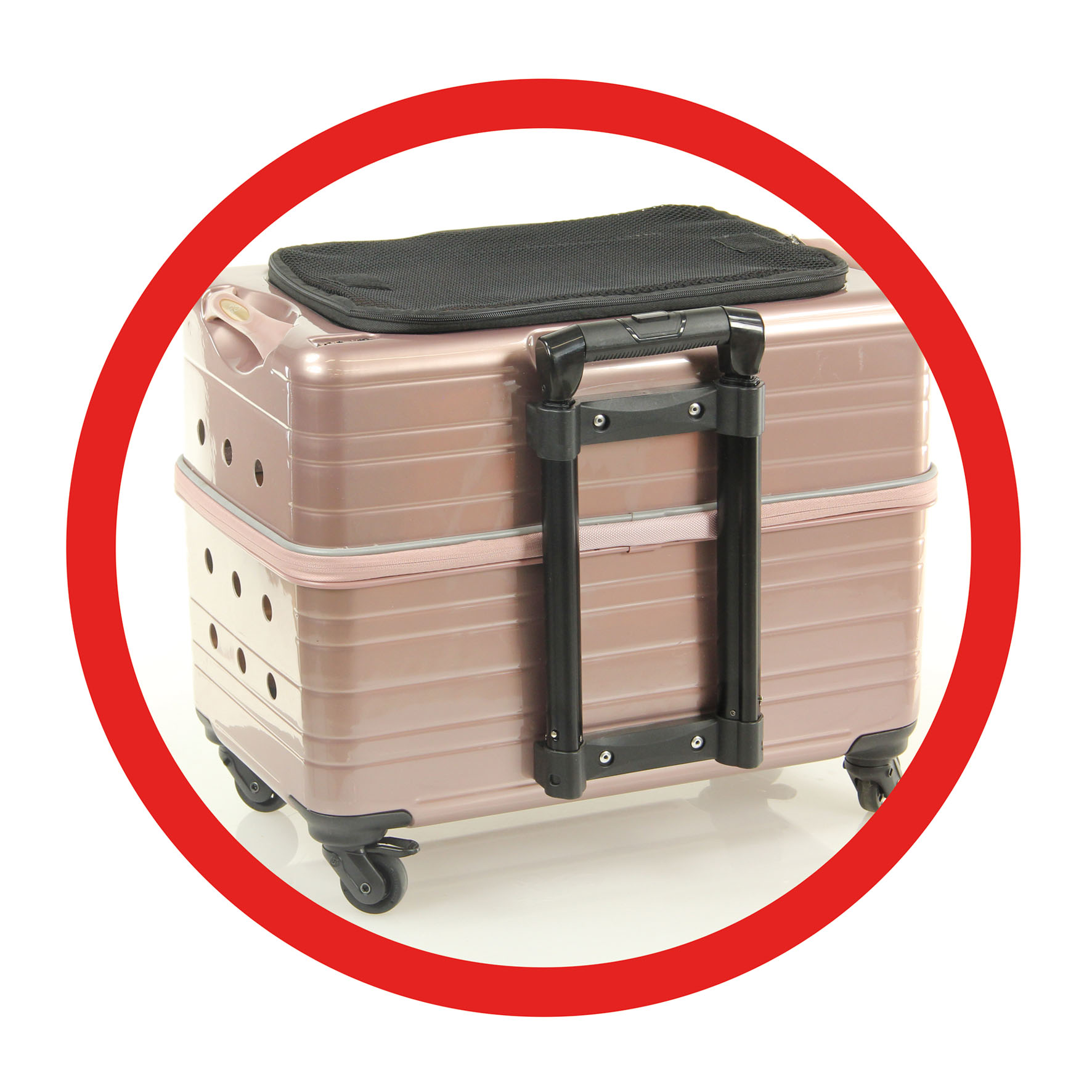 swisspet Transport-Trolley Bellito, rosa antico