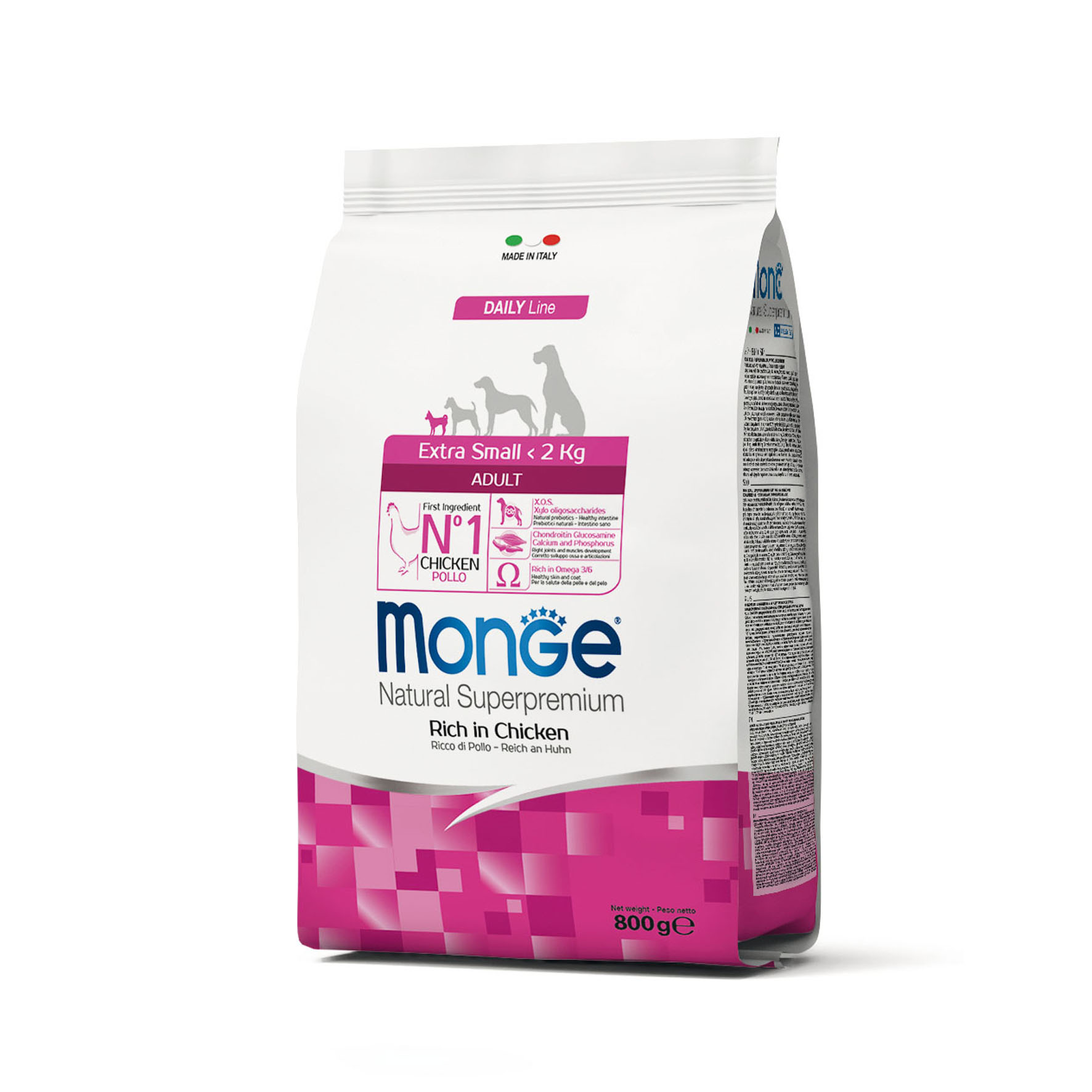 Monge Daily Line – Adult Extra Small Huhn 800g