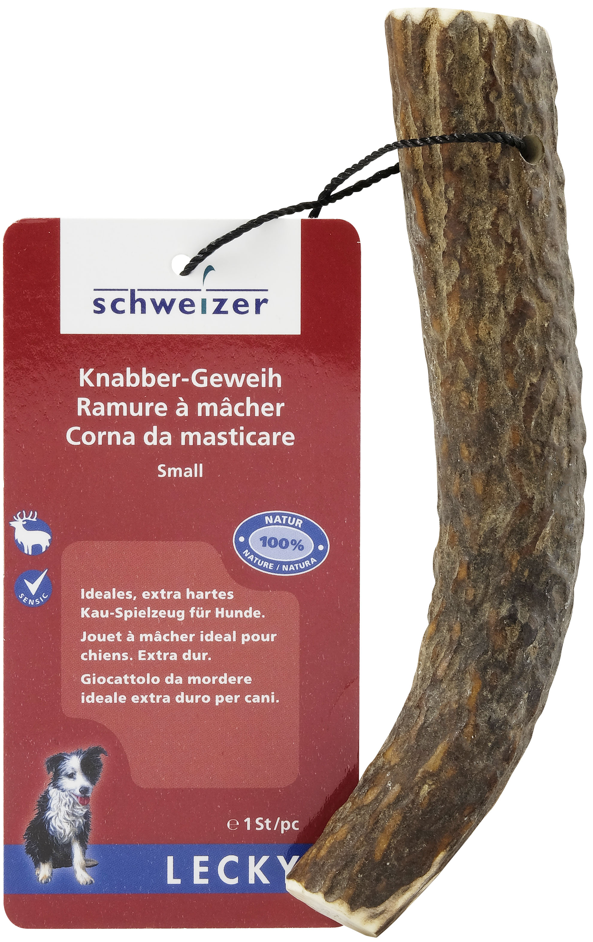 Lecky Knabber-Geweih, small, 93g