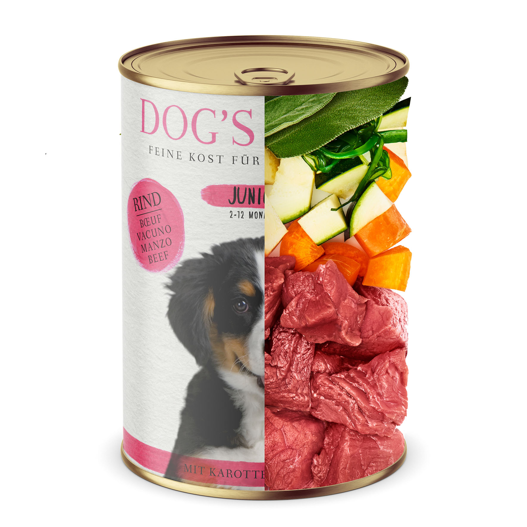 Dog‘s Love Junior Rind, Karotte & Salbei, 400g