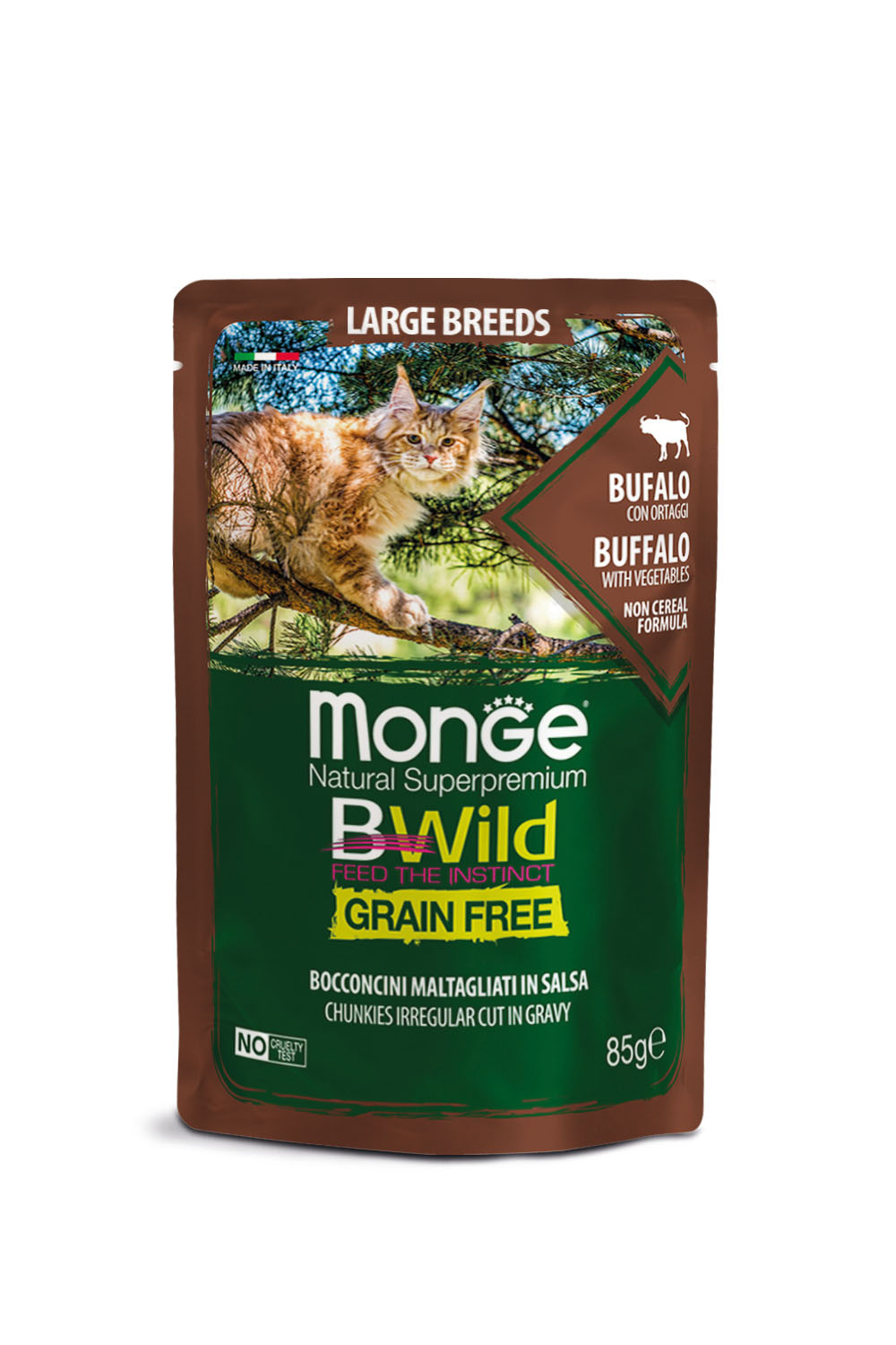 Monge Cat Bwild GF LARGE Buffalo 85g