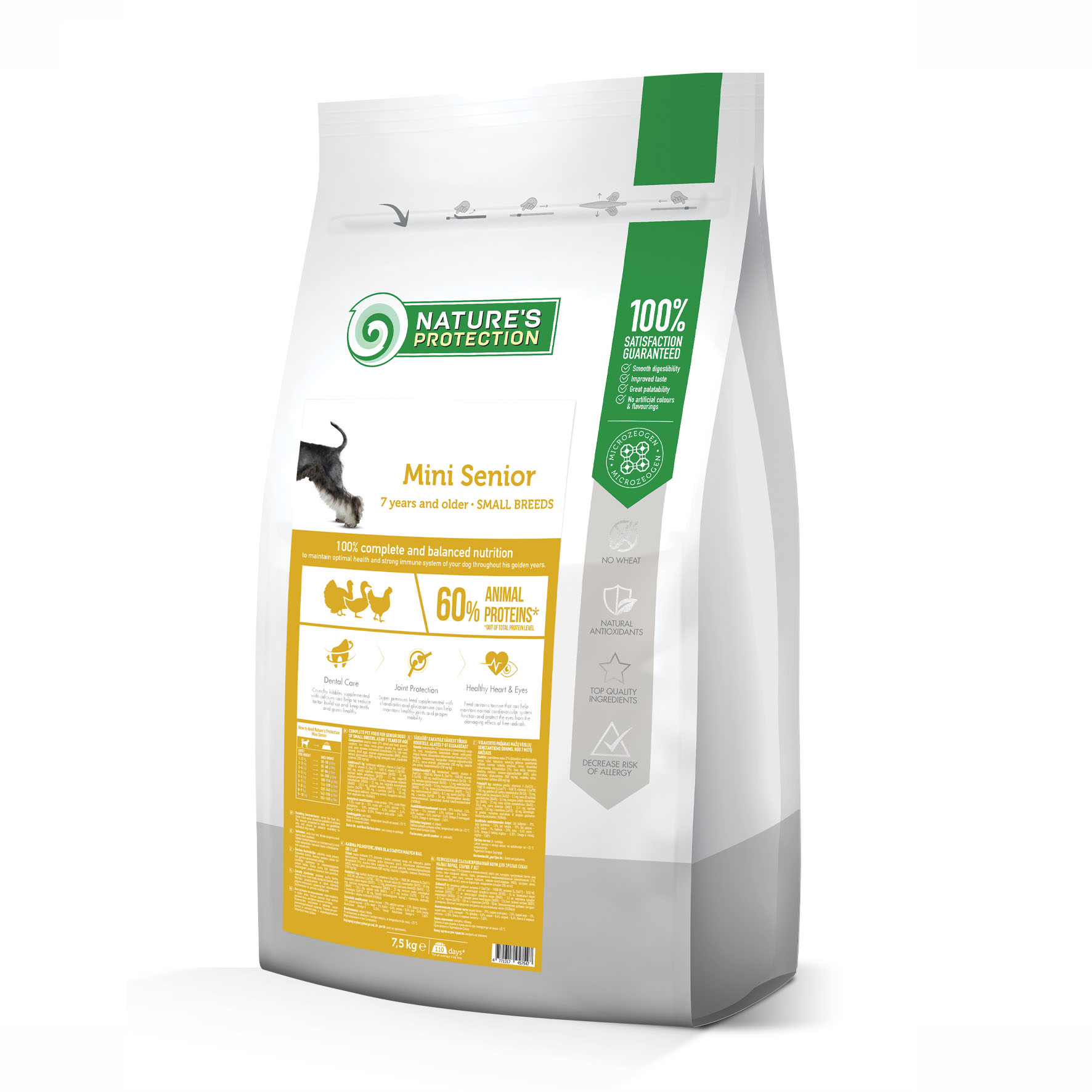 Nature's Protection Mini Senior für Hunde kleiner Rassen ab 7 Jahren mit Geflügel, 12kg