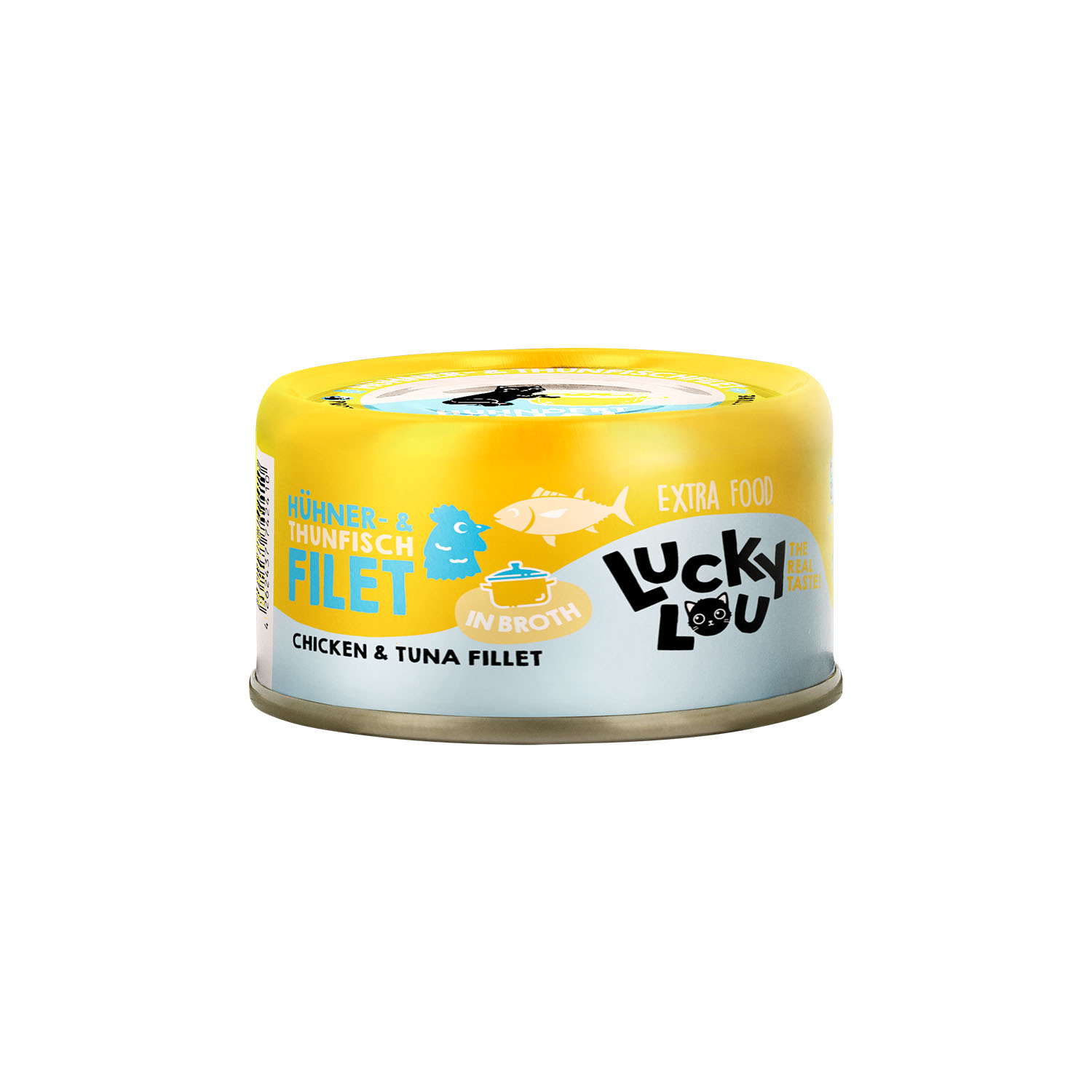 Lucky Lou filet de poulet&thon en bouillon 70g