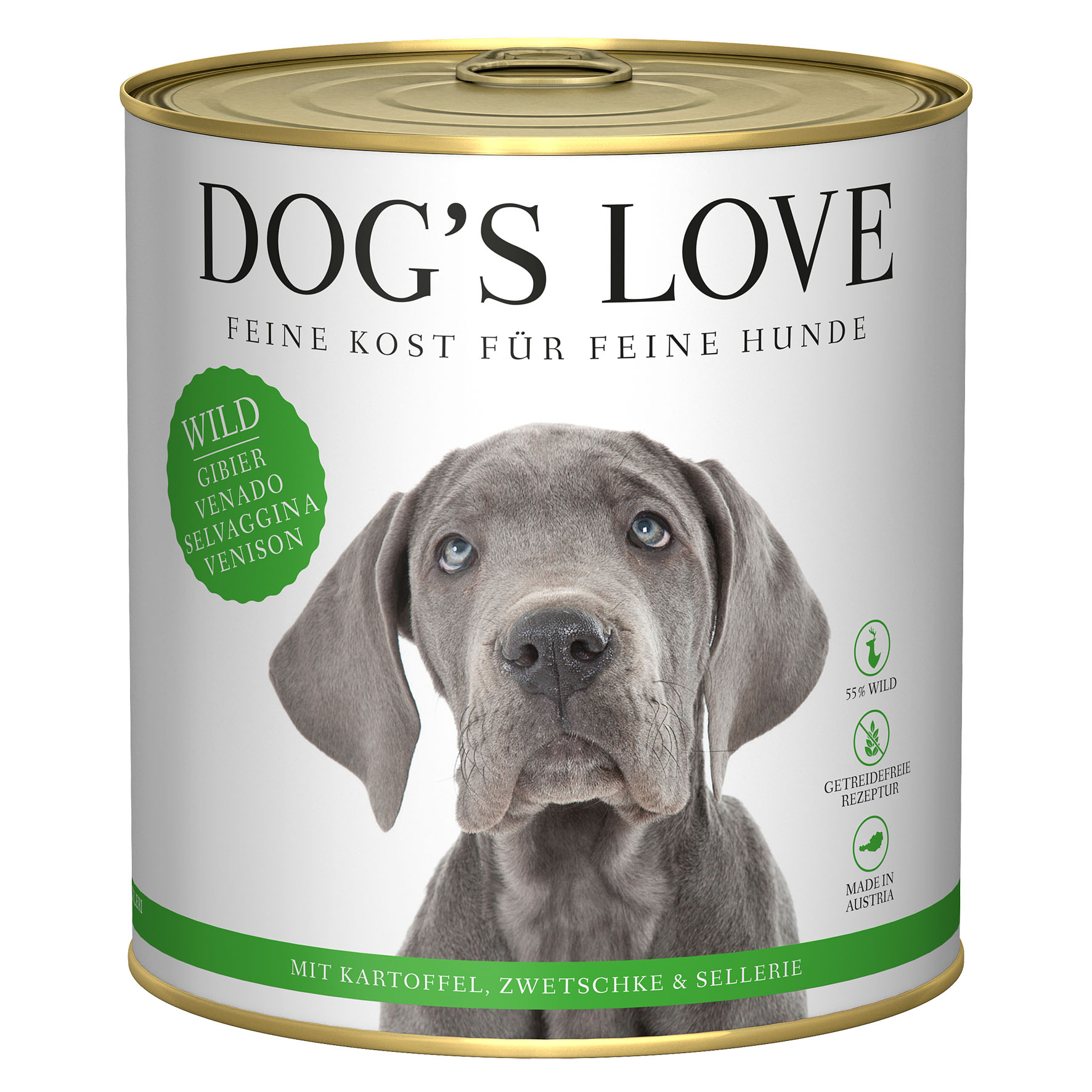 Dog‘s Love Classic Adult Wild, Kartoffel, Zwetschgen & Sellerie, 800g