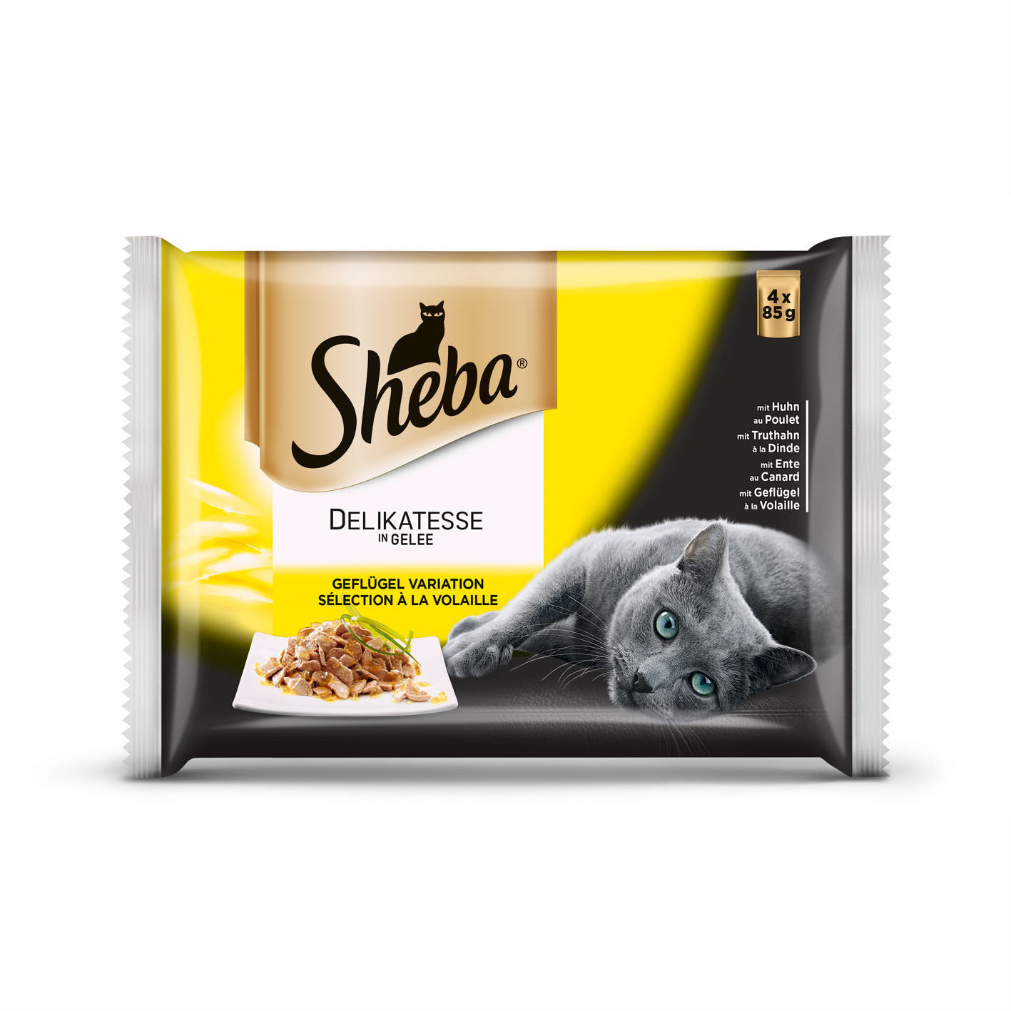 Sheba Delikatesse in gelatina variazione di pollame