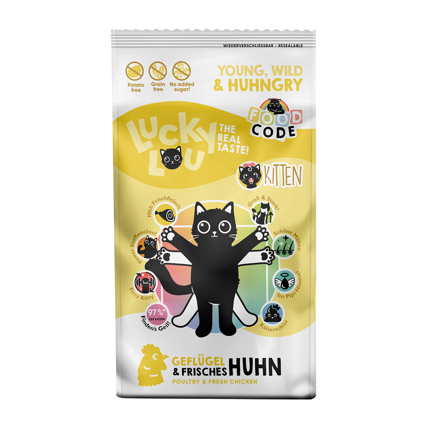 Lucky Lou Kitten Geflügel & Huhn, 340g