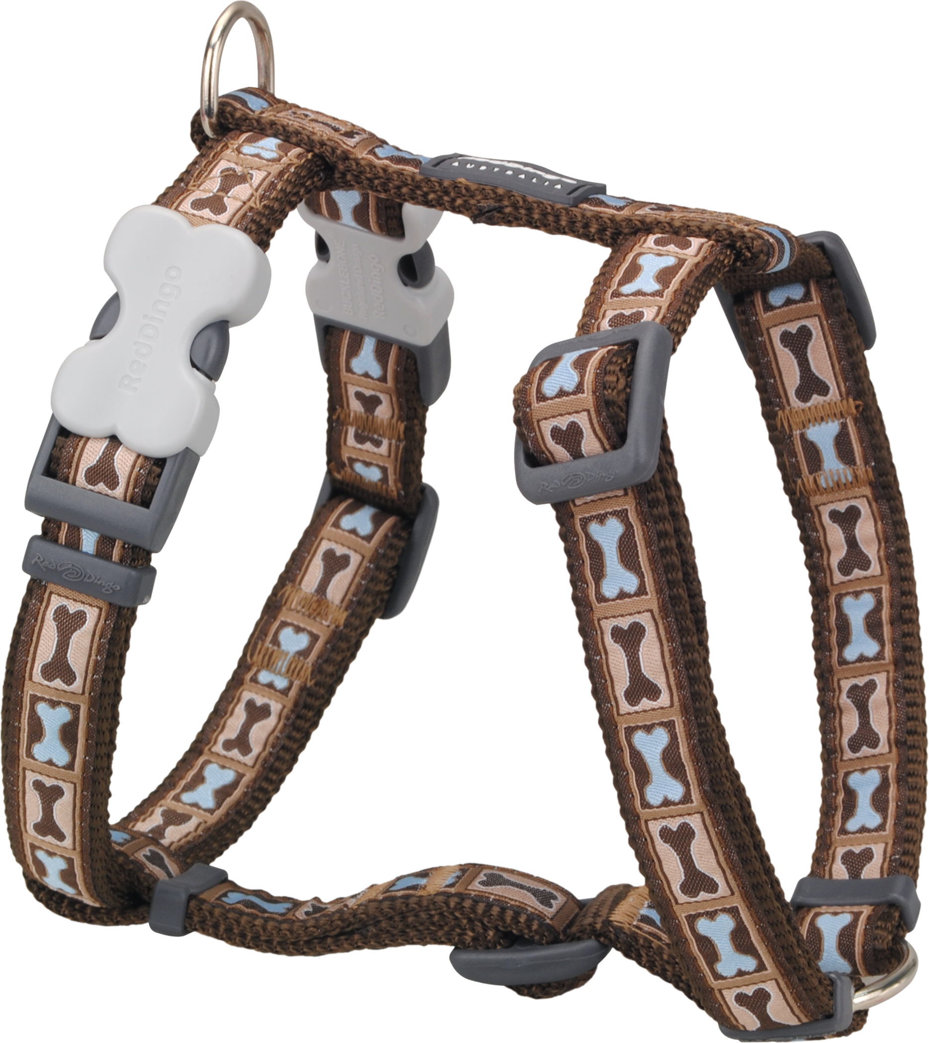 RedDingo harnais Design Bone Yard Marron L