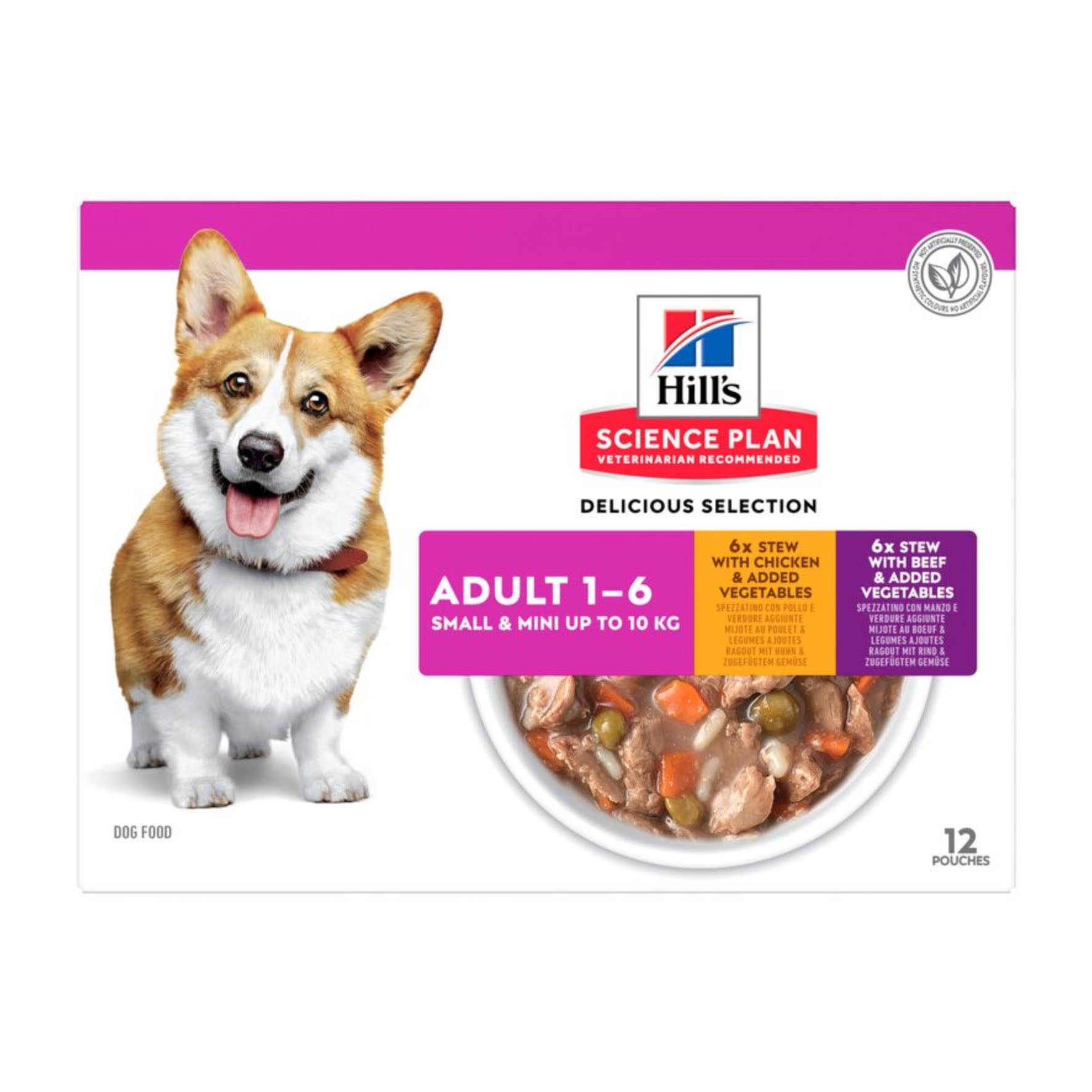 Hill's Science Plan Adult Small & Mini Ragout mit Huhn & Rind, 12x80g