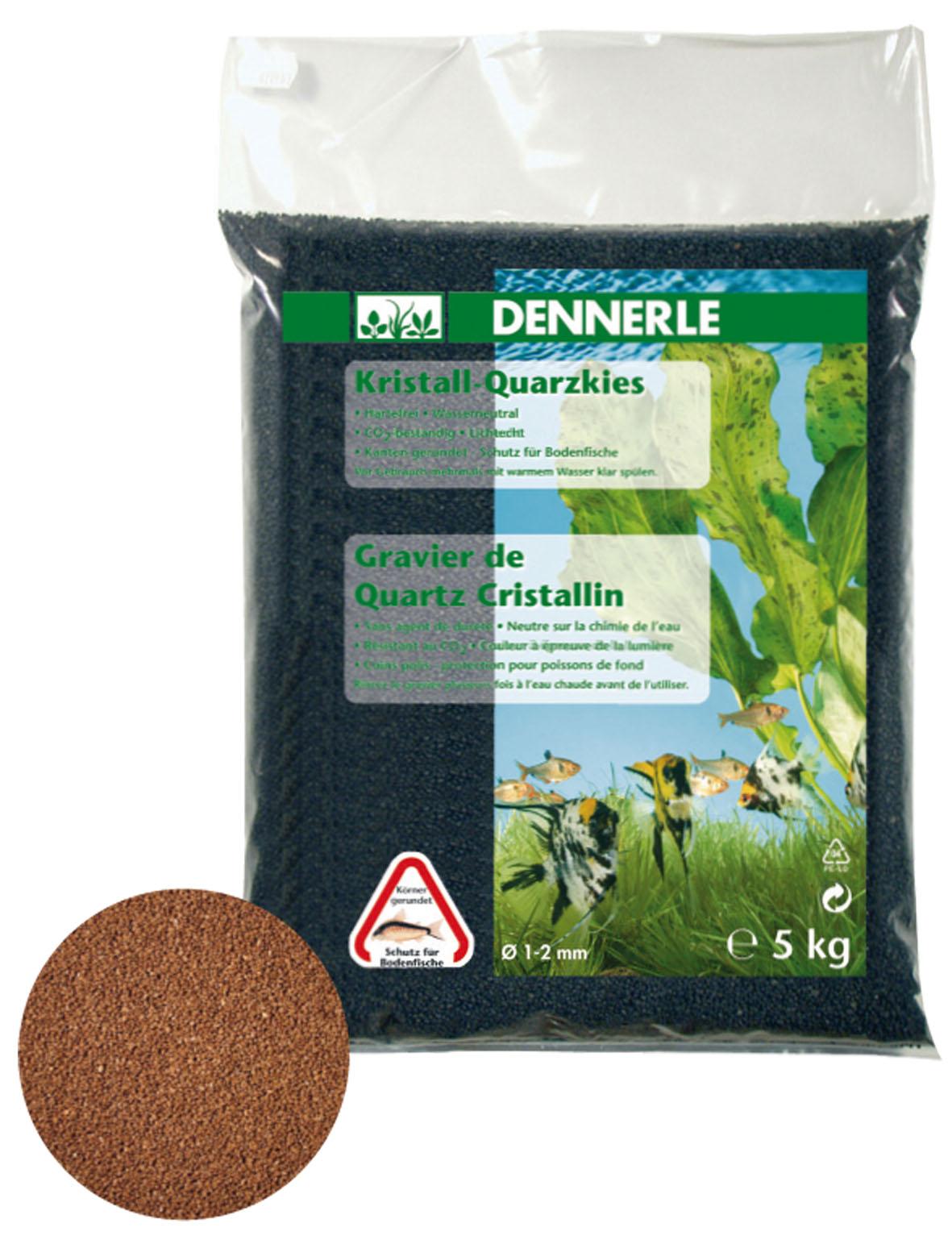 Dennerle Kristall Quarzkies, rehbraun, 10kg