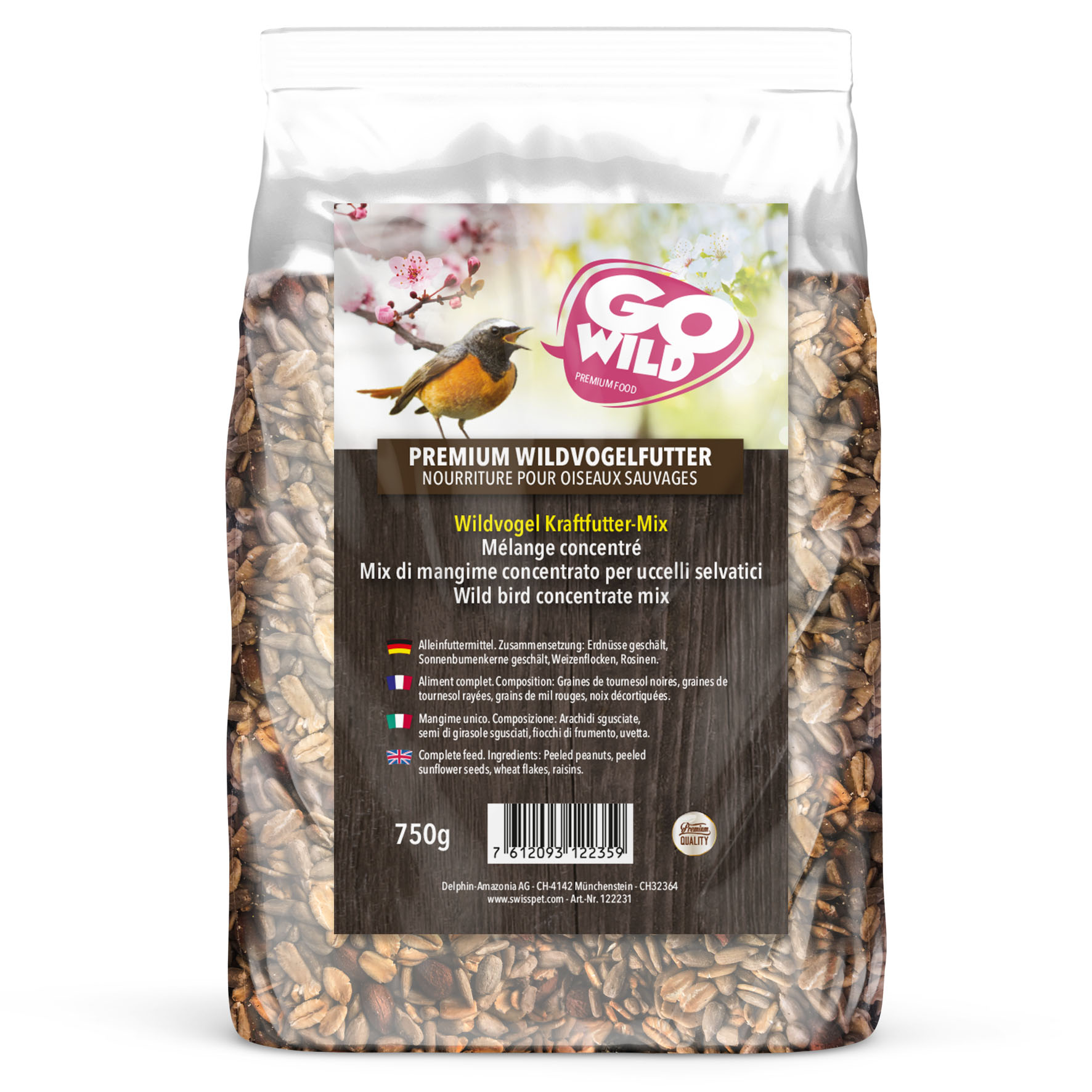GOWILD Miscela di mangimi concentrati, 750 g