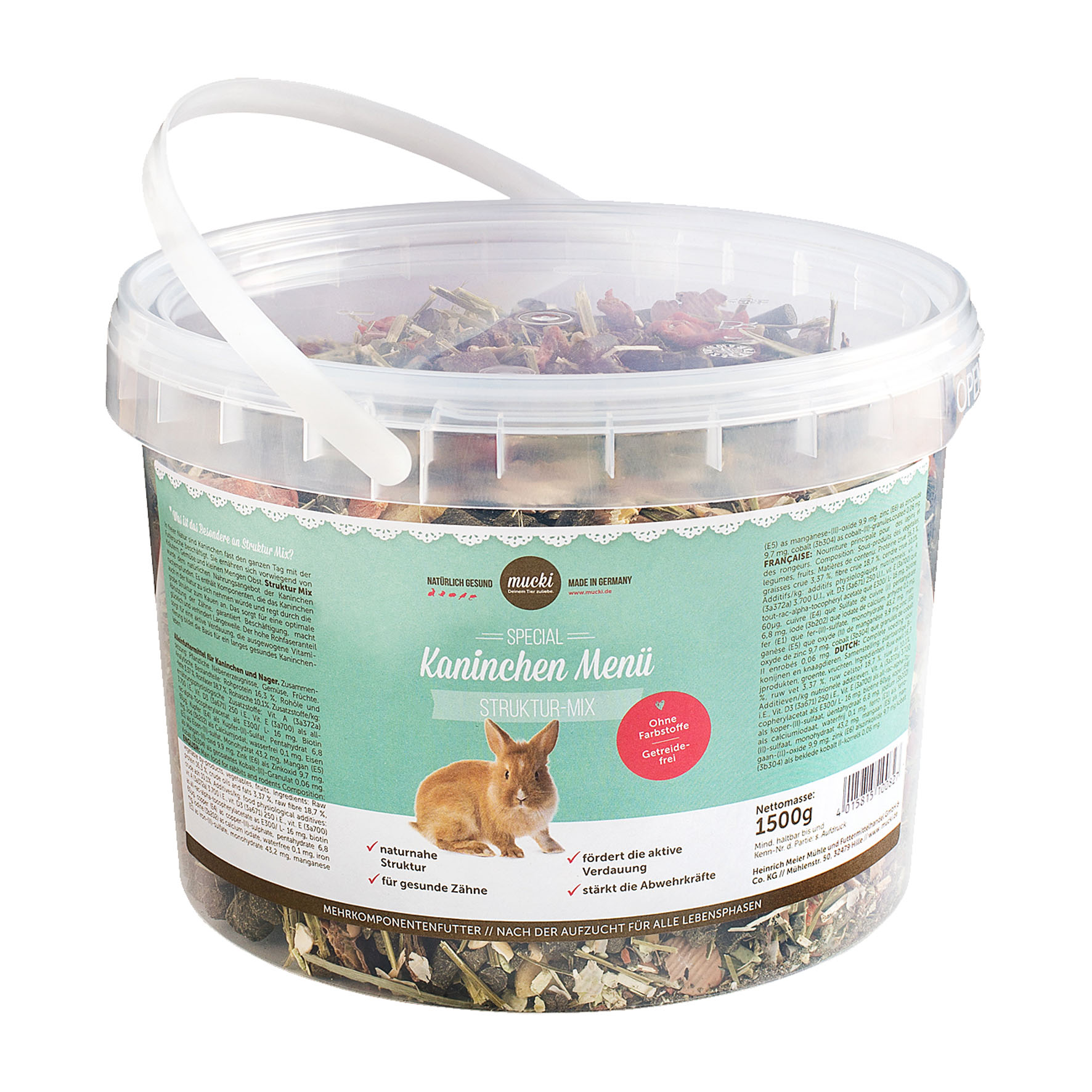 Mucki Rabbit Menu Structure Mix 1,5 kg